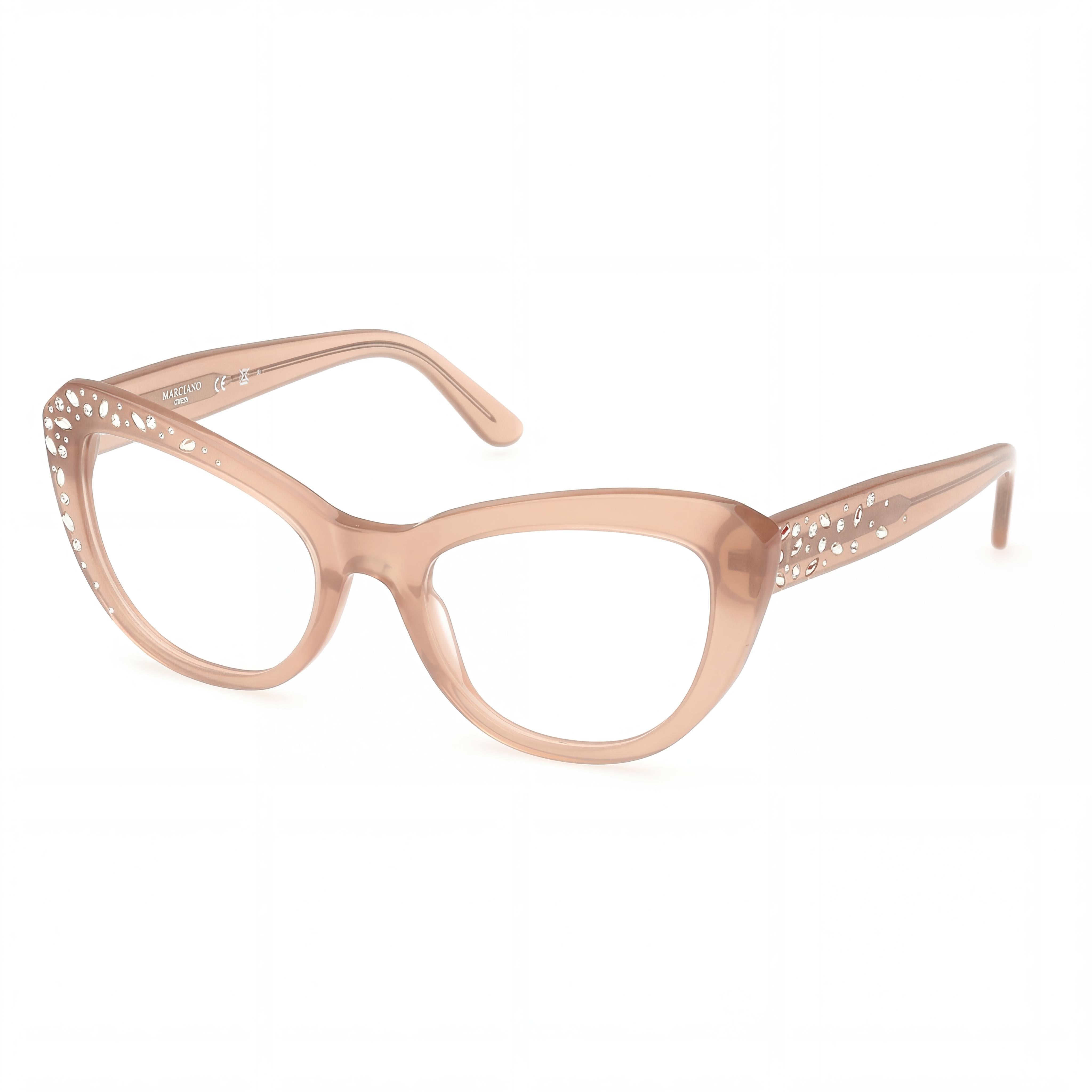 GUESS by Marciano Gm50016 Women's Plastic Frame Eyewear in Beige - Lens 53mm, Bridge 20mm, Temple 140mm, Photo 1