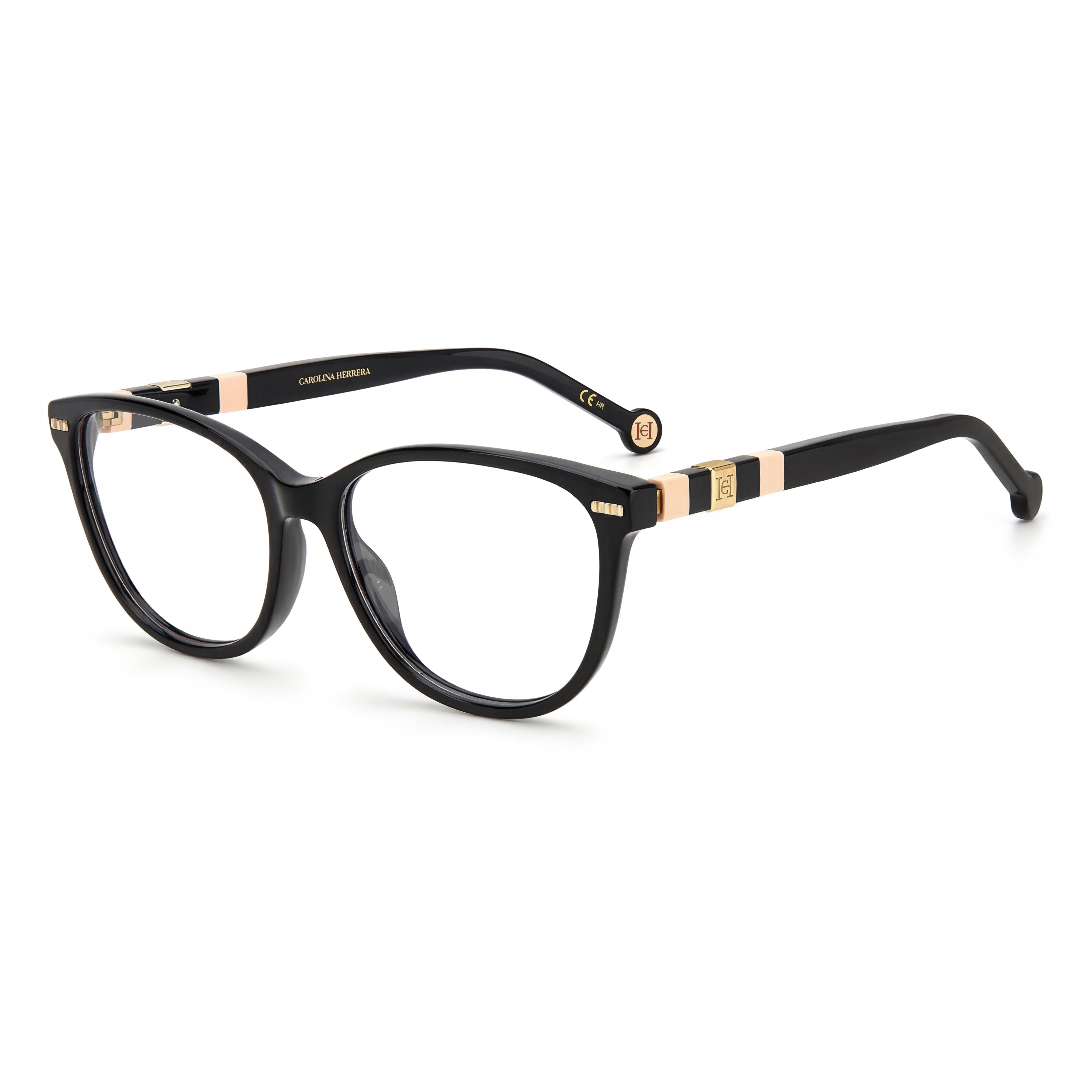 Carolina Herrera CH 0048 Women's Sunglasses, Black Pink Acetate Frame, Non-Polarized Lenses, 53mm, Photo 1