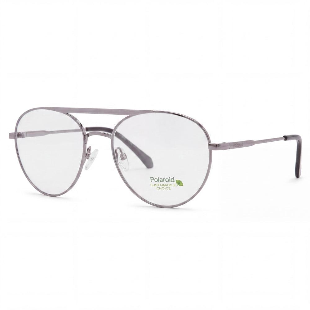 Gafas Polaroid Pld D513 Unisex ECO METAL Lentes transparentes de rutenio oscuro 55-18-145