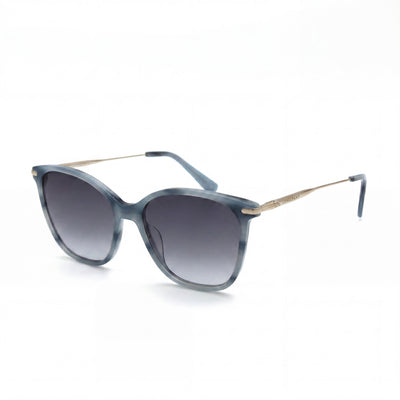 Longchamp LO660S Women's Casual Plastic Marble Blue Non-Polarized Sunglasses 54mm