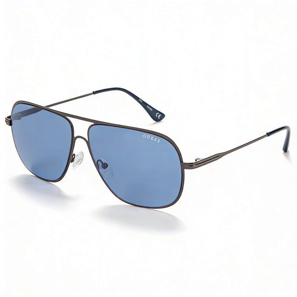 Guess Gf0208 Men's Metal Aviator Gunmetal Sunglasses 100% UV Protection