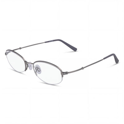 Flexon H6030 Gray Oval Unisex Eyeglasses, Acetate