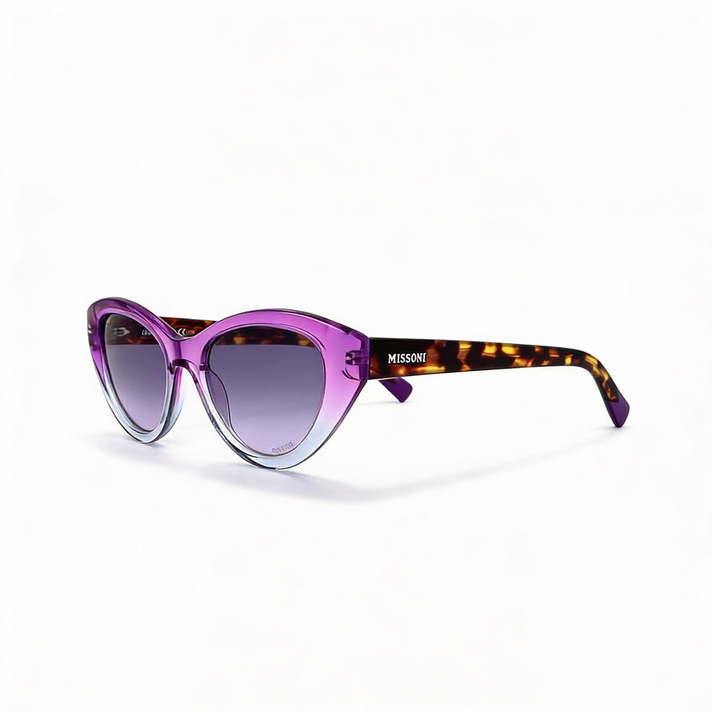 M Missoni Classic Unisex Acetate Frame Eyewear with Non-Polarized Lenses, Violet Havana, 53mm Lens Width