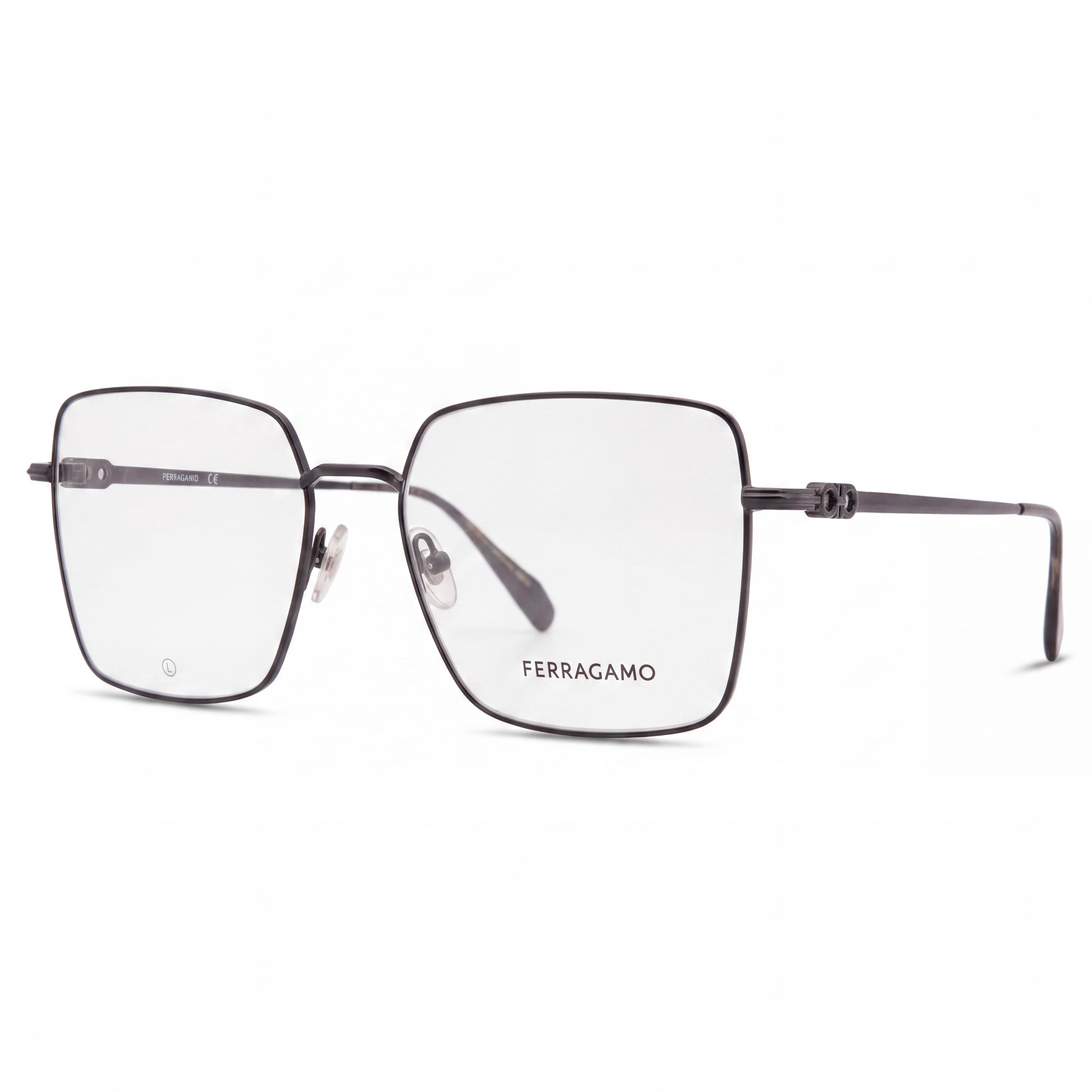 Ferragamo Men's Black White Optical Frames, Photo 1