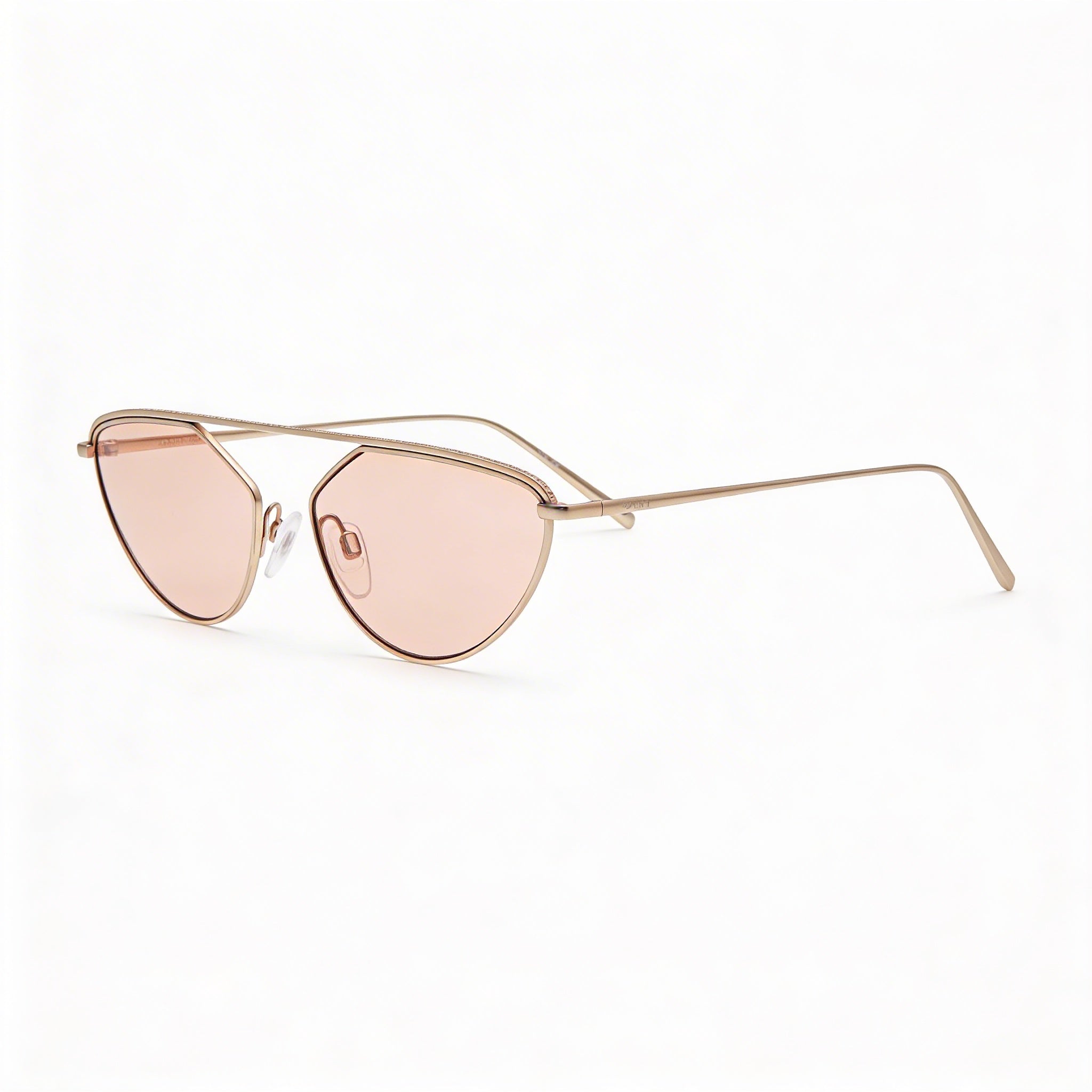 DKNY Classic Women's Rose Gold Metal Frame Blush Lenses 100% UV Protection Sunglasses 55mm, Photo 1