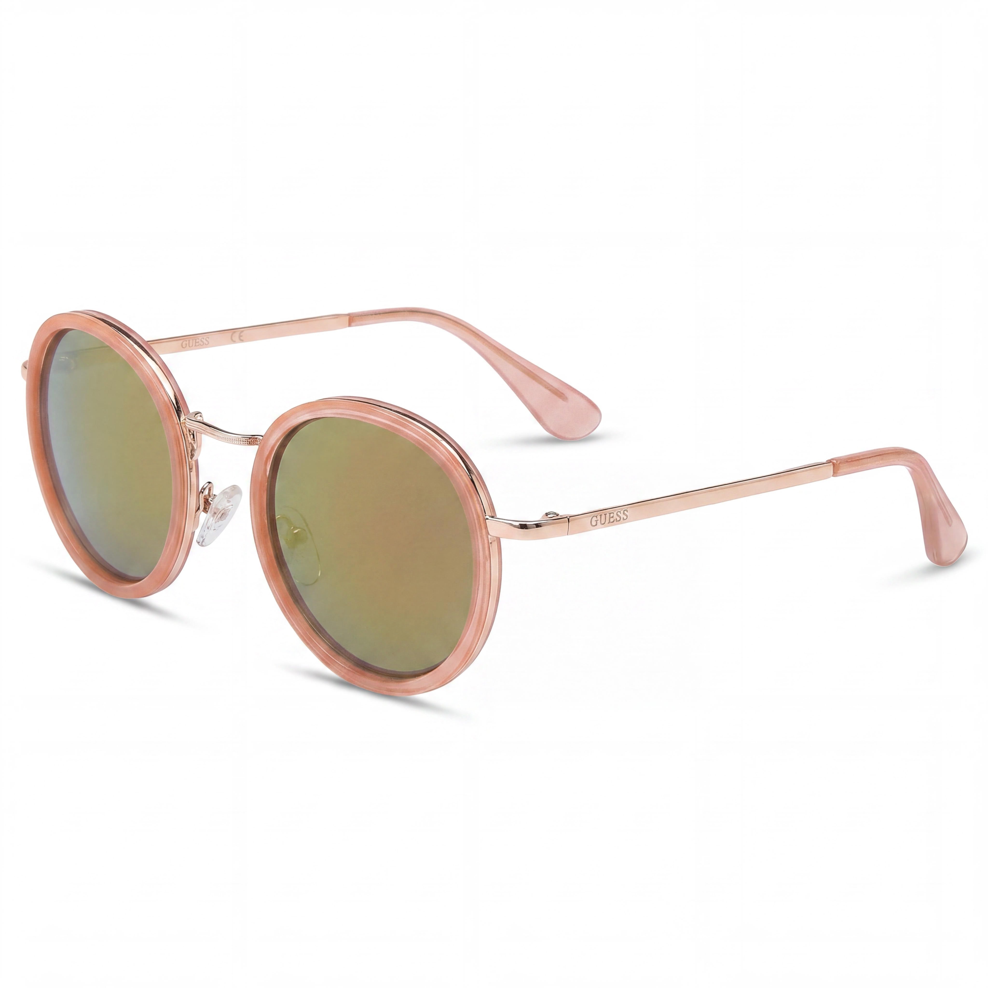 Gafas de sol GUESS Gf0303 para mujer, montura metálica, lentes degradados de espejo burdeos rosa, protección UV 100 %, 49 mm, Photo 1