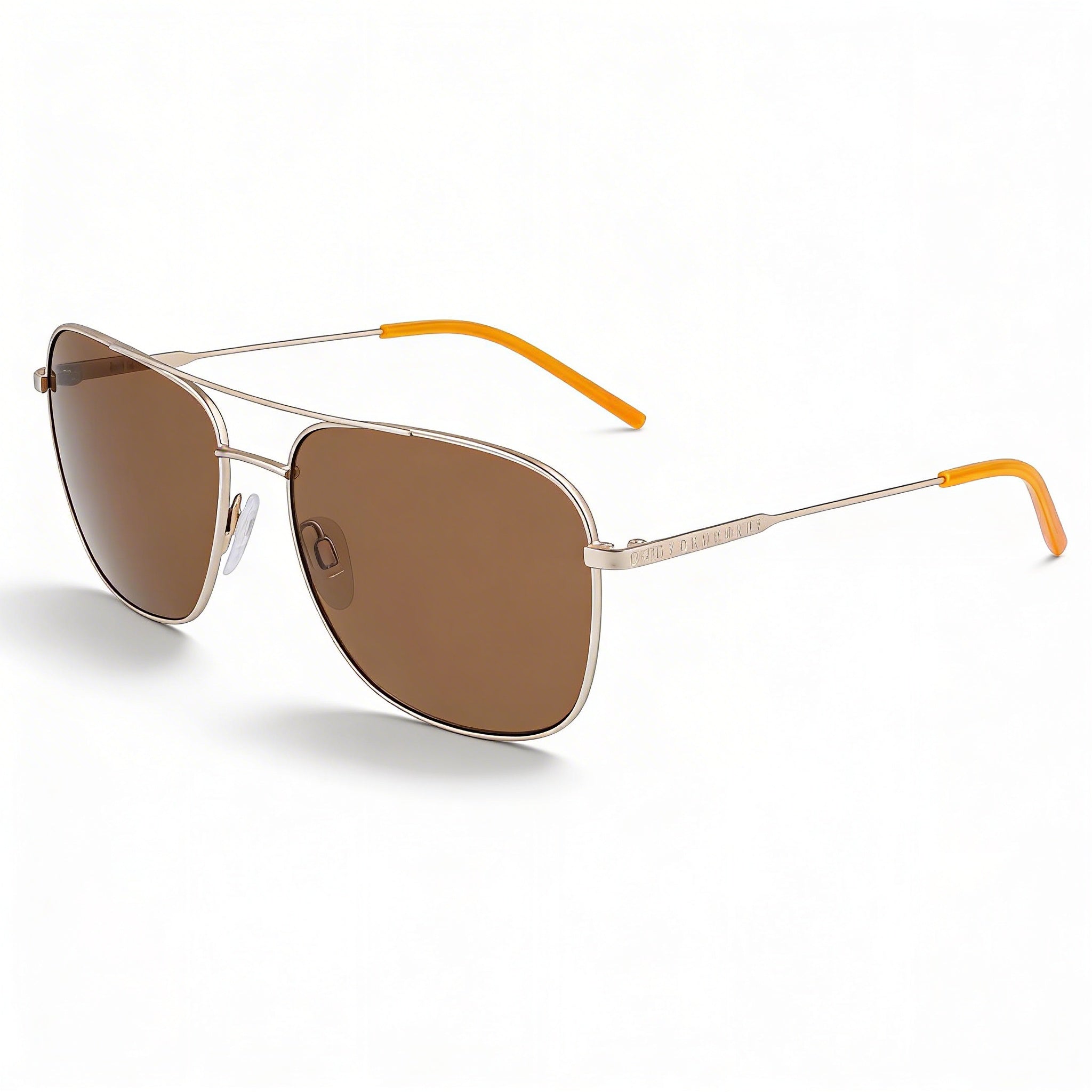 DKNY Square Unisex Metal Gold Neon Orange Neon Orange Non-Polarized UV Protection 58mm Sunglasses, Photo 1