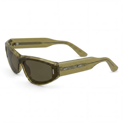 Calvin Klein Ck24534s Unisex Cat-Eye Acetate Light Brown Solid Brown Lens UV Protection Sunglasses 54mm