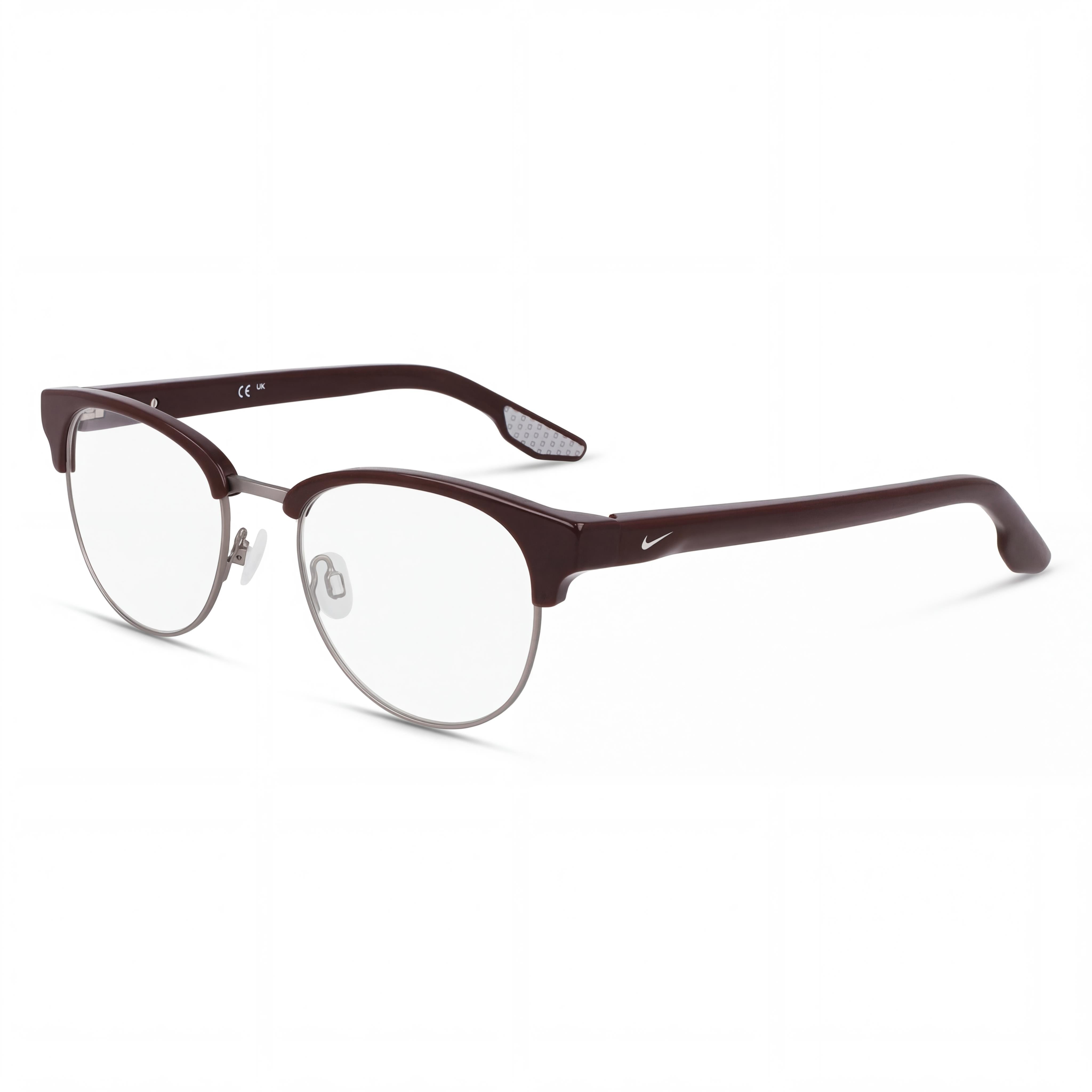 Gafas Ópticas Nike 8402 de Acetato para Hombre con Lentes Transparentes no Polarizadas, color Borgoña Plateado 50-19-145, Photo 1