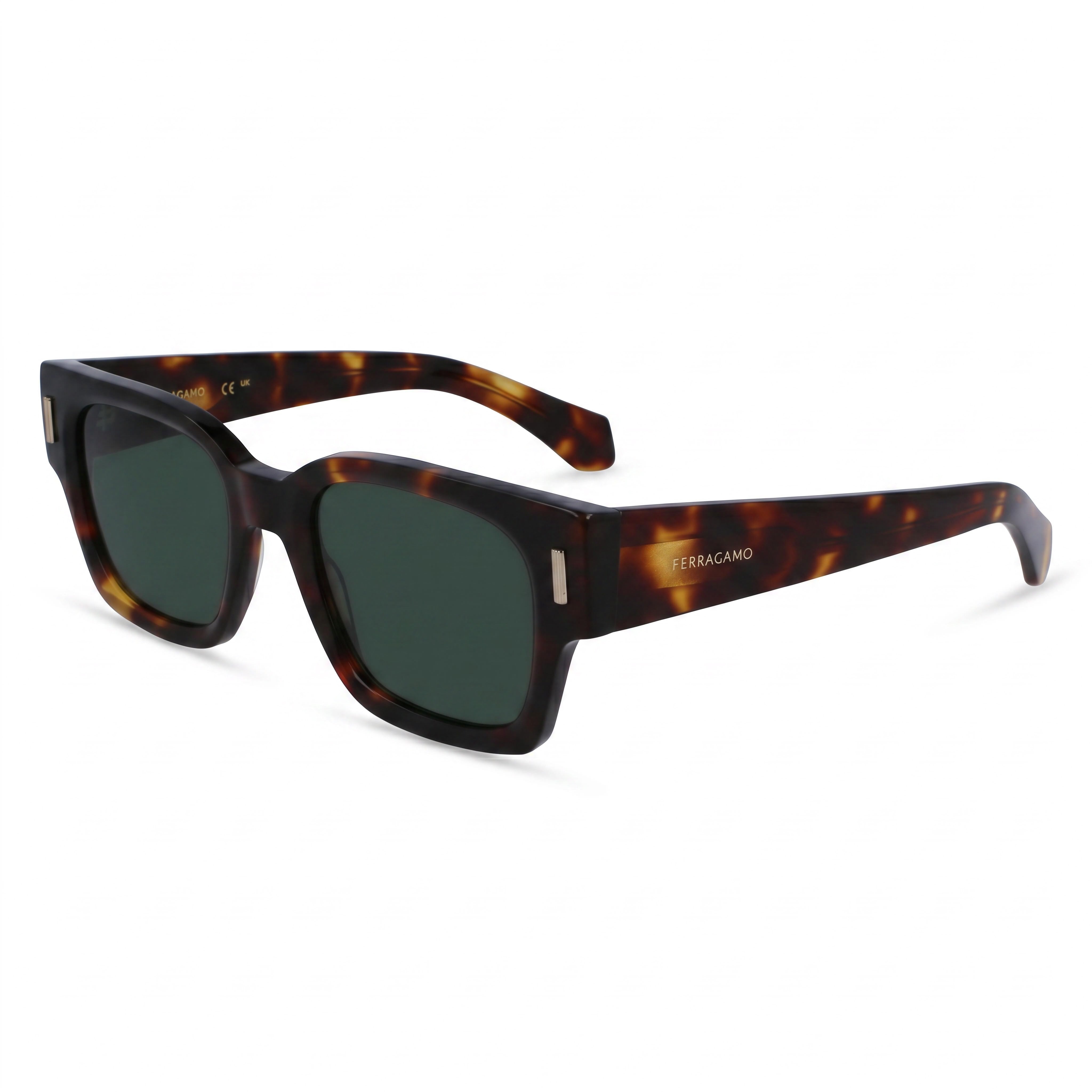 Gafas de sol Ferragamo Modern para mujer de acetato carey oscuro con protección UV 400 de 52 mm, Photo 1