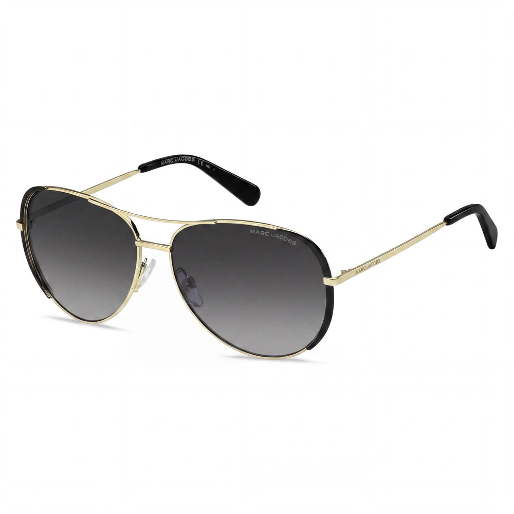 Gafas de sol Marc Jacobs Modern de metal dorado y negro con protección UV y lentes de policarbonato de 59 mm para mujer