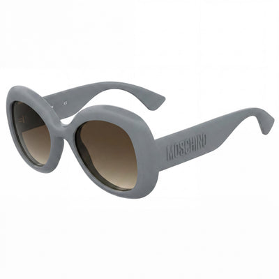 Moschino Casual Women's CELLULOSE PROP. INJ Non-Polarized Sunglasses Azure Frame Brown Shaded Lens 54-22-140