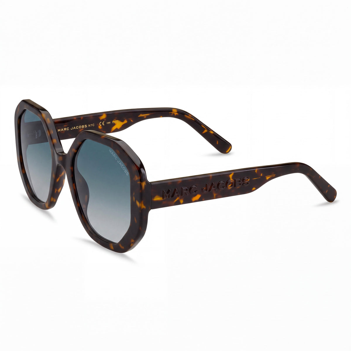 Gafas de sol de plástico clásico Habana azul claro sombreado con protección UV Marc Jacobs MARC 659/S para mujer 53mm, Photo 1