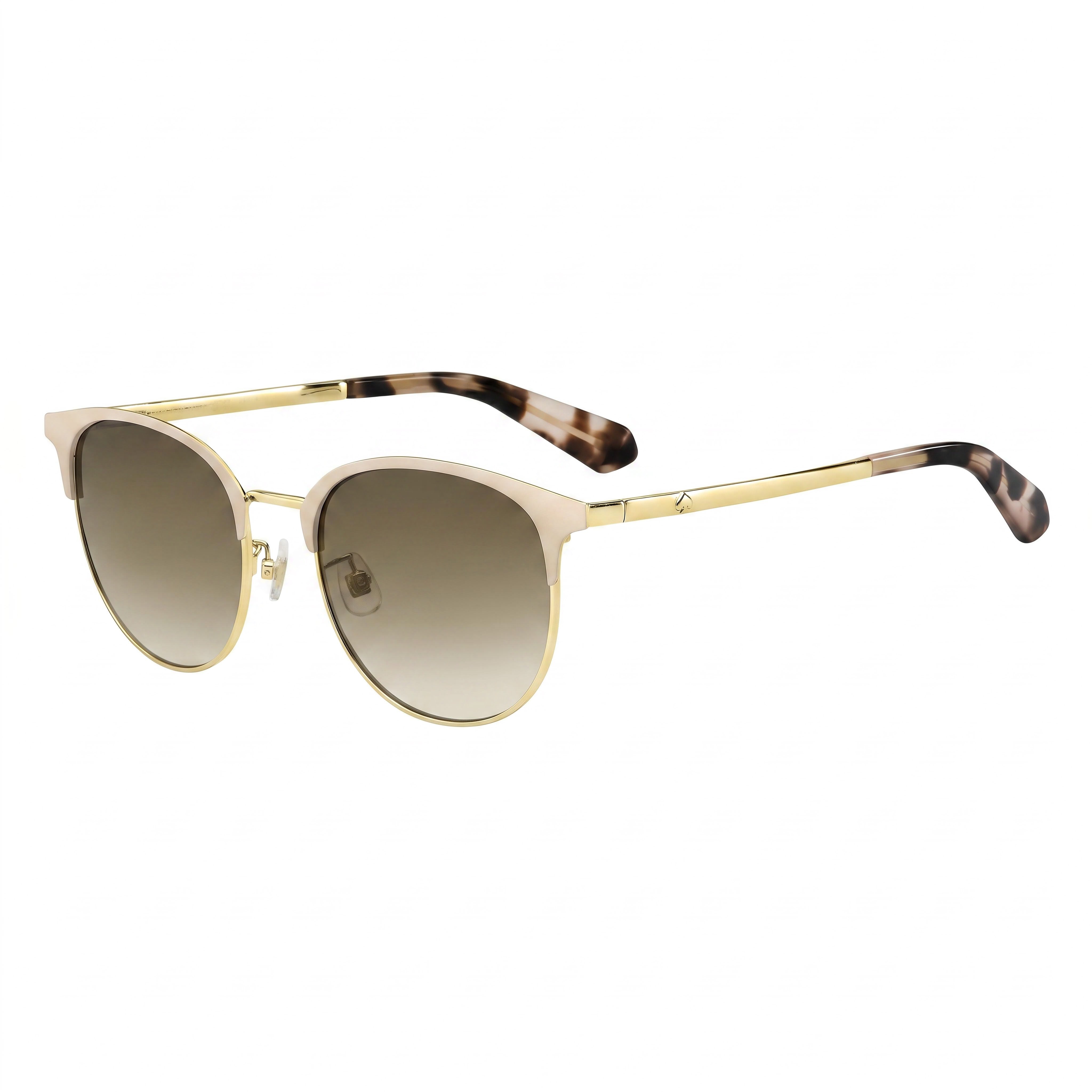 kate spade new york DELACEY/F/S Women's Metal Rectangular Pink Gold Non-Polarized Sunglasses Brown Shaded Gradient 54mm, Photo 1