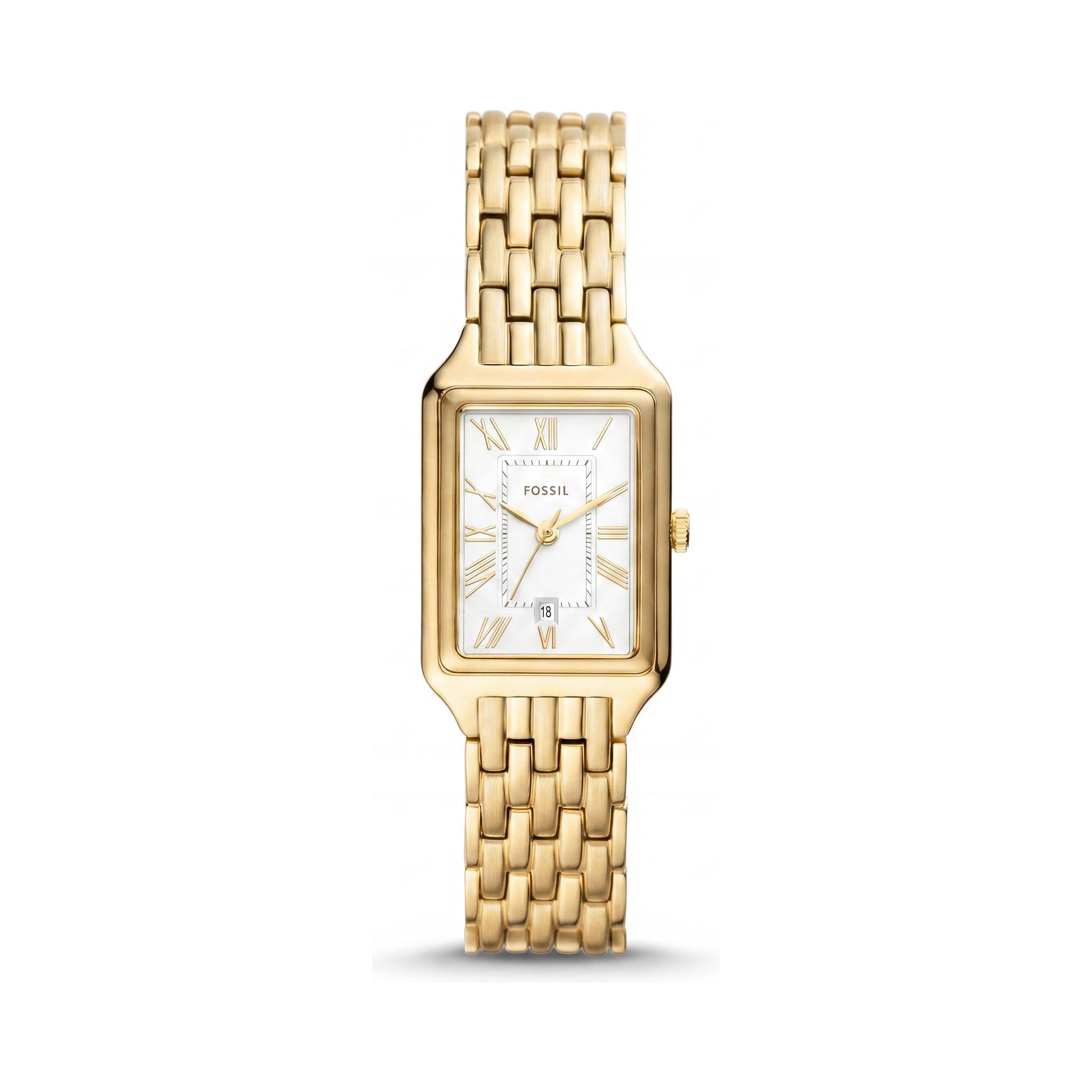 Fossil Raquel ES5220 Women's Silver 3 Hand Date Quartz Watch with Mineral Crystal, 23mm Case, 50M Water Resistant, Photo 1