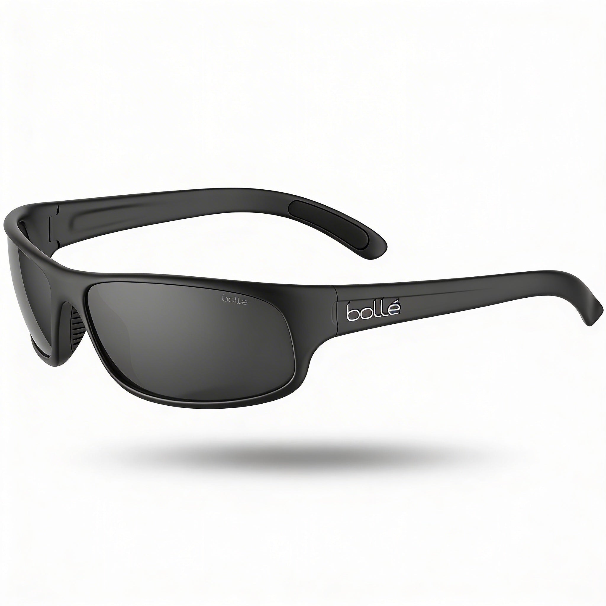 Gafas de sol modernas unisex Bollé con montura de policarbonato negro y lentes polarizadas de policarbonato TNS, 64 mm, Photo 1