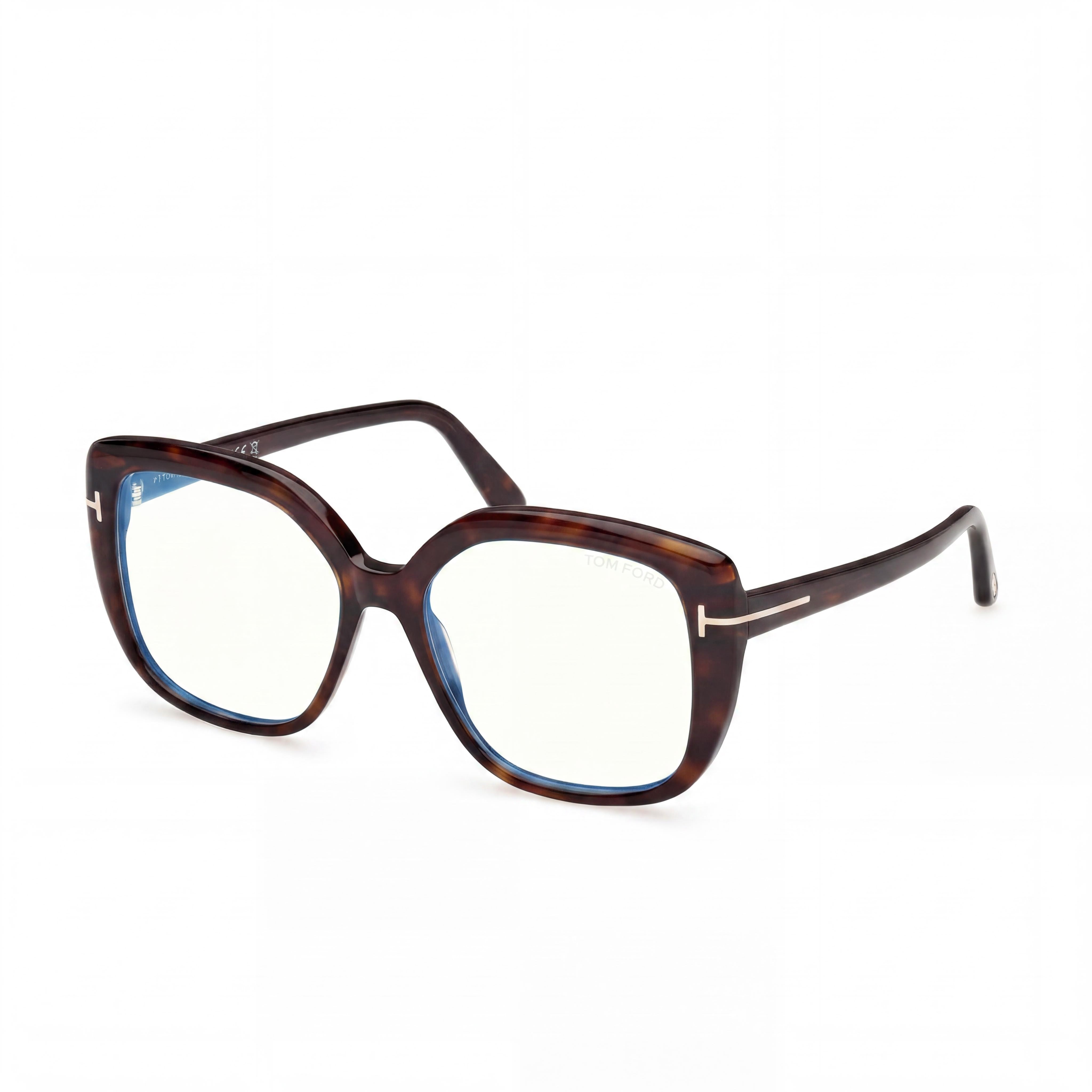 Tom Ford Classic Unisex Dark Havana Frame, Black Lenses, Blue Filter Plastic, Non- 53mm, Photo 1