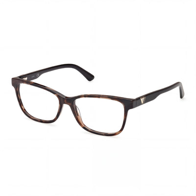 Gafas GUESS Gu2943 de mujer de plástico en color Habana Oscuro y Negro Mate con lentes de demostración, Ancho de la lente 52mm