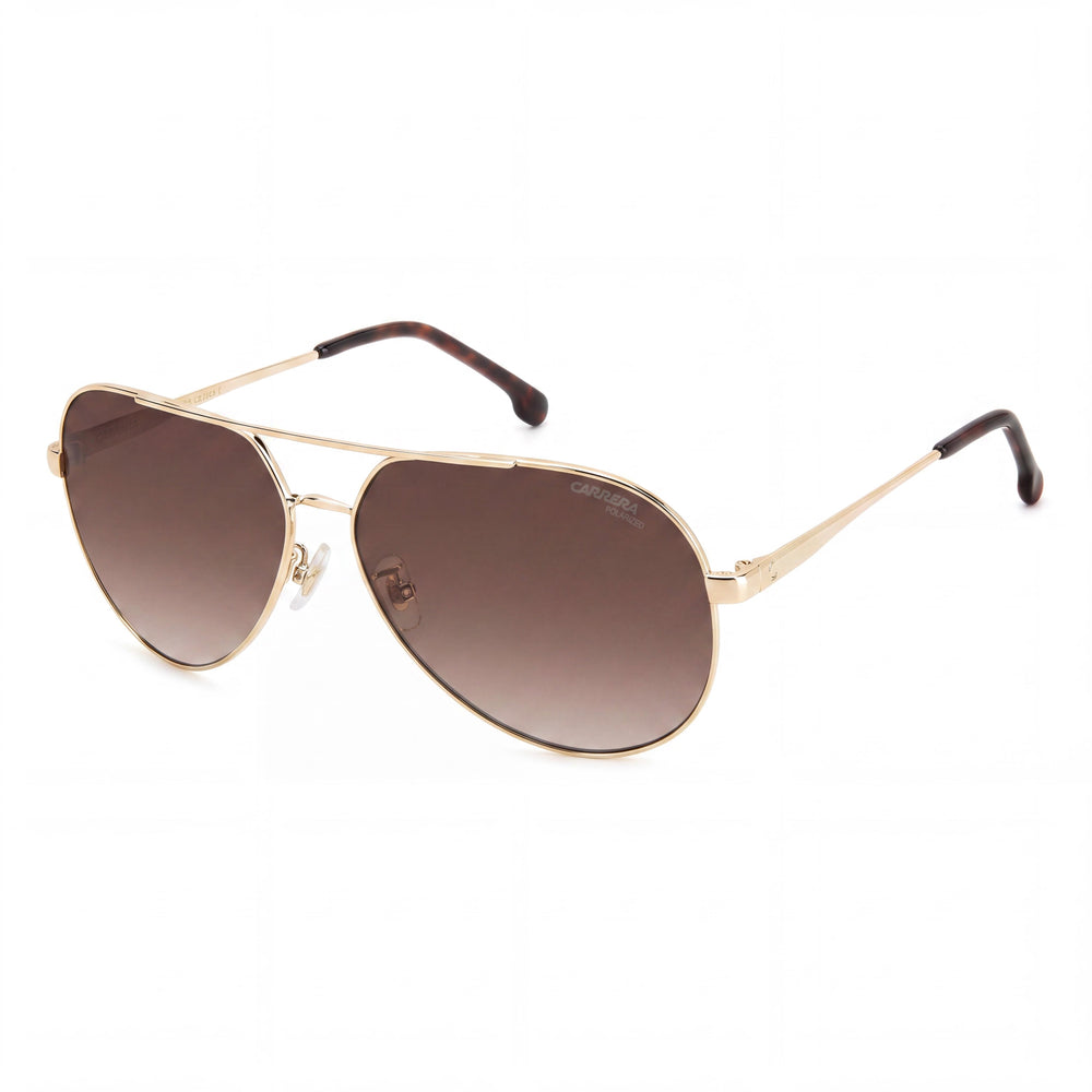 Carrera Women's 3005/S Gold Brown Shaded Plastic Frame Sunglasses with Brown Shaded Lenses, 100% UV Protection, 63mm