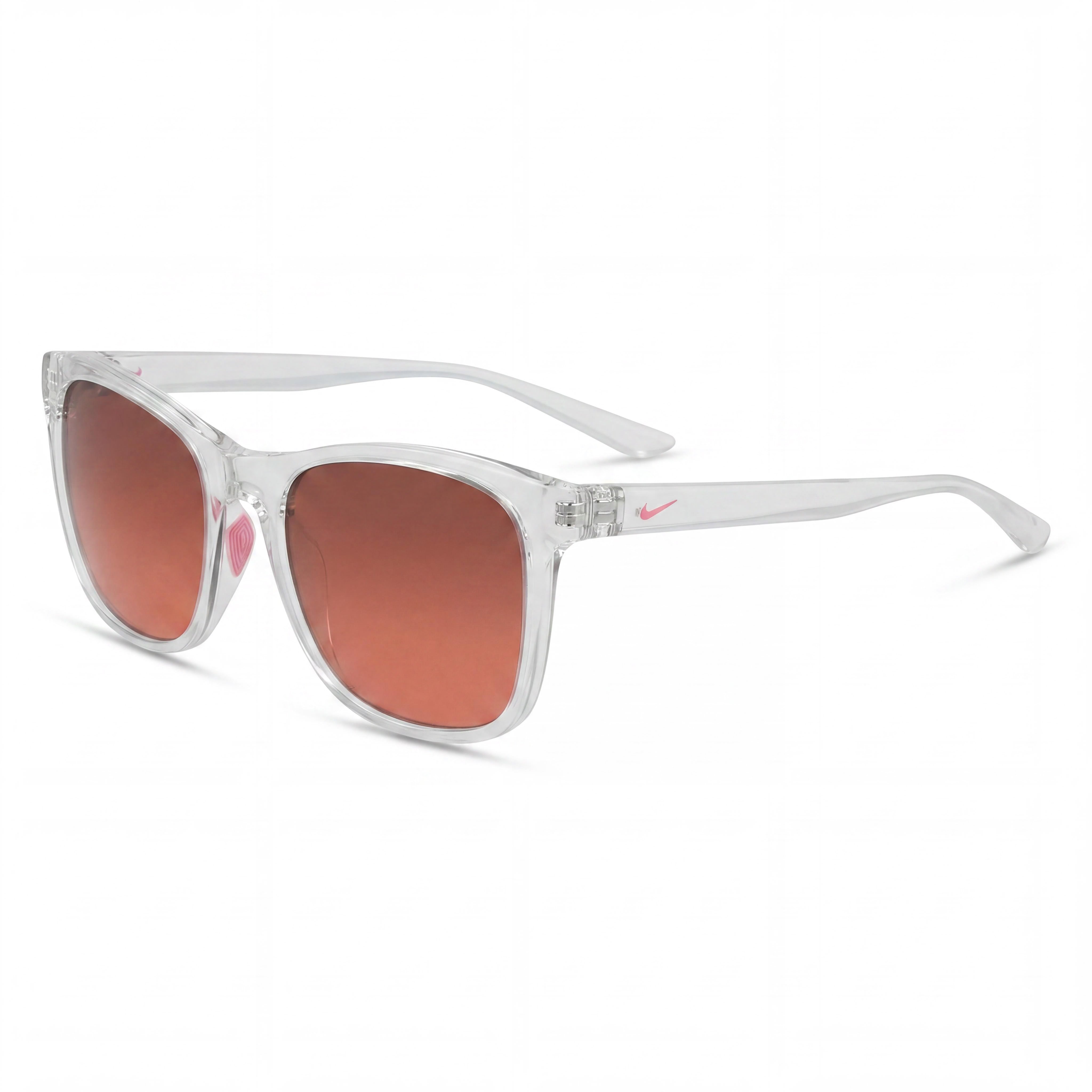 Nike Passage Ev1199 Unisex Crystal Clear Brown Peach Plastic Non-Polarized UV Protection Sunglasses 55mm, Photo 1