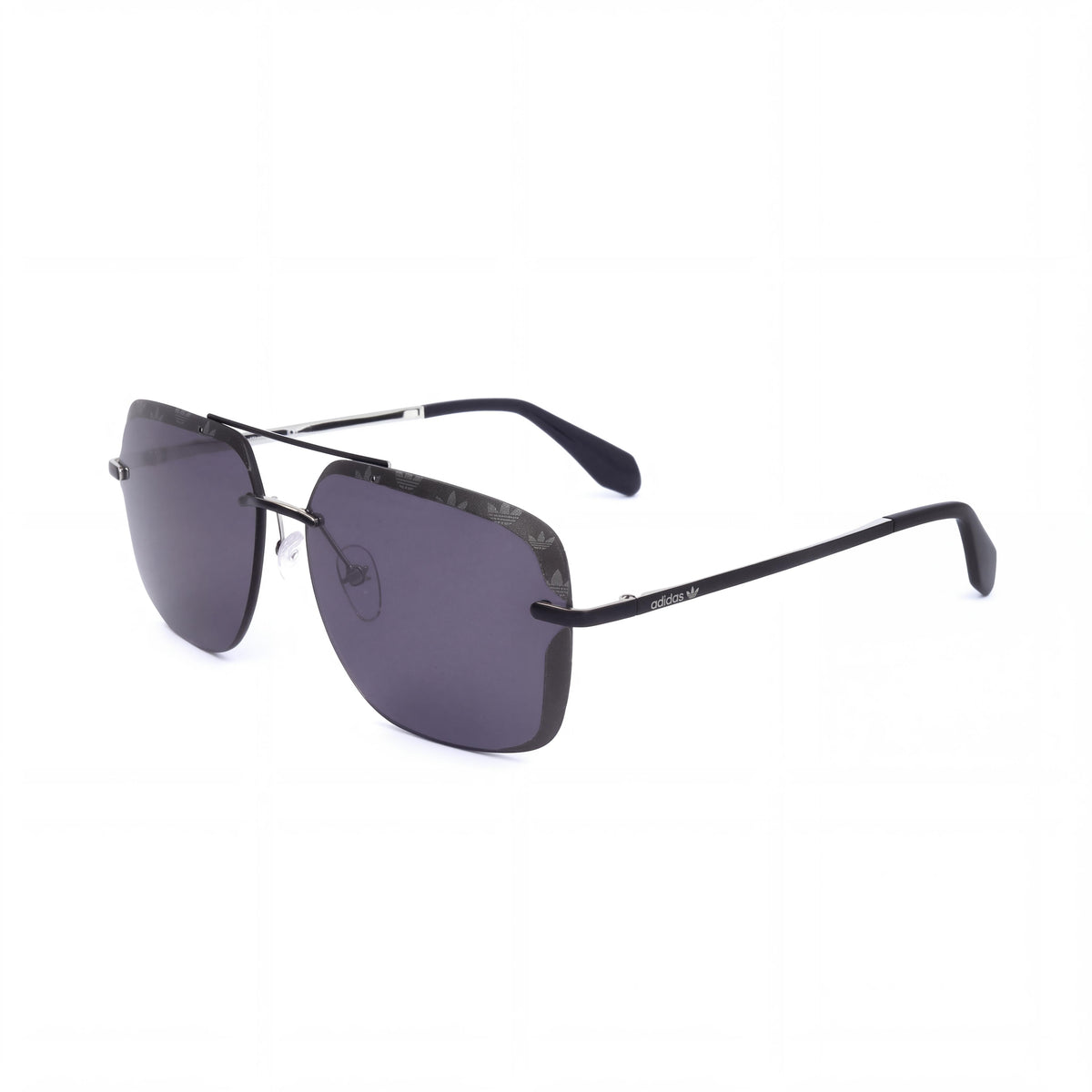 Gafas de sol de aviador contemporáneas Adidas Originals para hombre con armazón de metal negro, lentes ahumadas y protección UV, 62 mm, Photo 1
