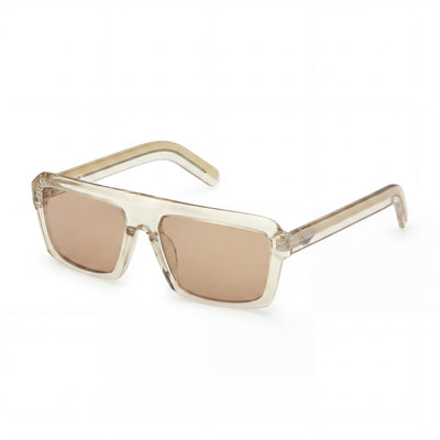 adidas Originals Or0133 Unisex Shiny Light Yellow Plastic Frame Gold Polycarbonate Lens Eyewear 55-17-145