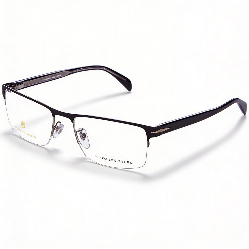 Gafas de sol polarizadas modernas para hombre David Beckham Db 1068, armazón de acero de aleación de rutenio negro mate de 58 mm