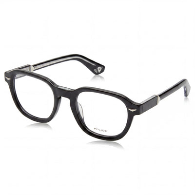 Gafas de sol clásicas unisex de plástico Police VPLG81, protección UV, sin polarizar, color negro brillante, 50 mm