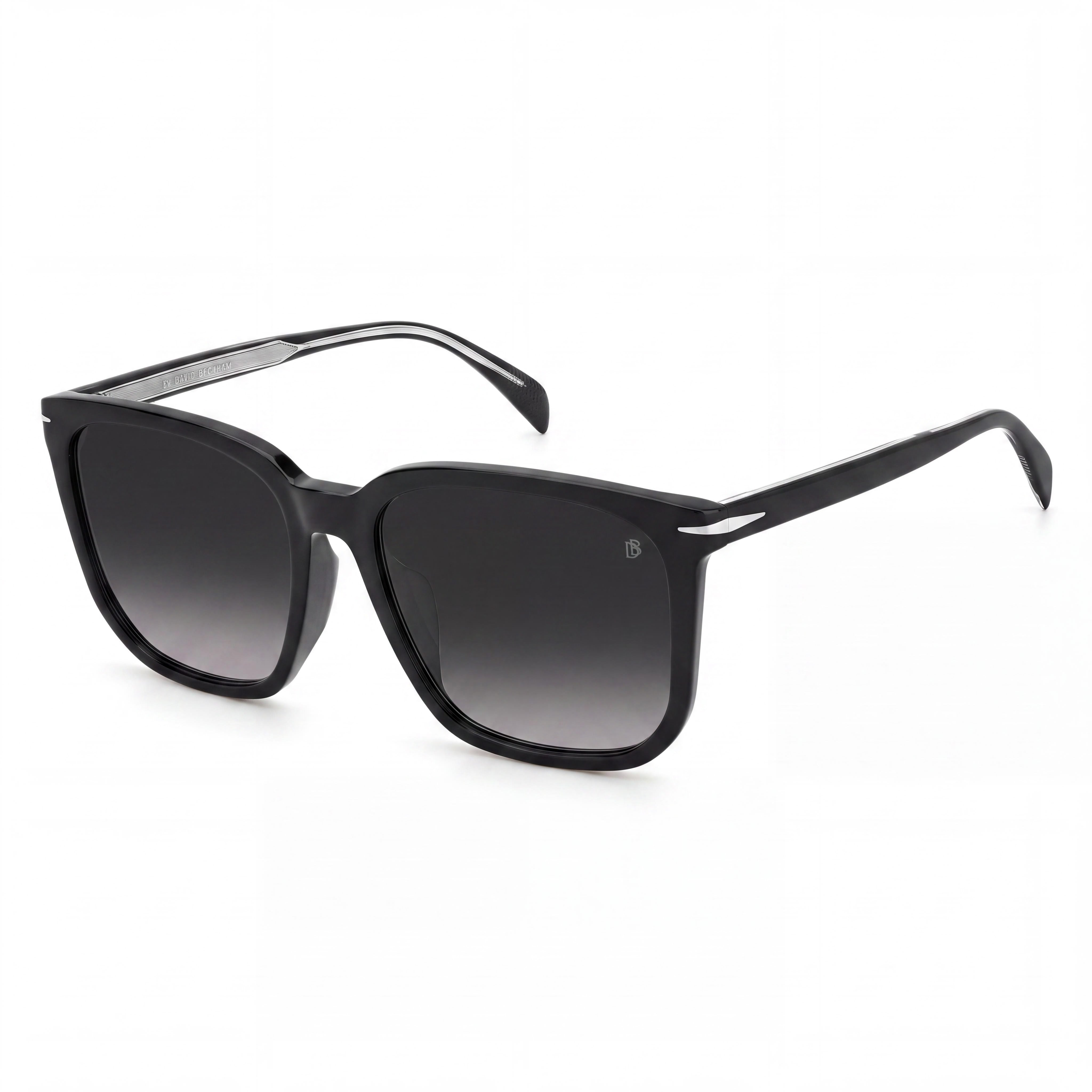 David Beckham Db 1071/F/S Men's Black Acetate Rectangular UV Protected Sunglasses 57mm, Photo 1