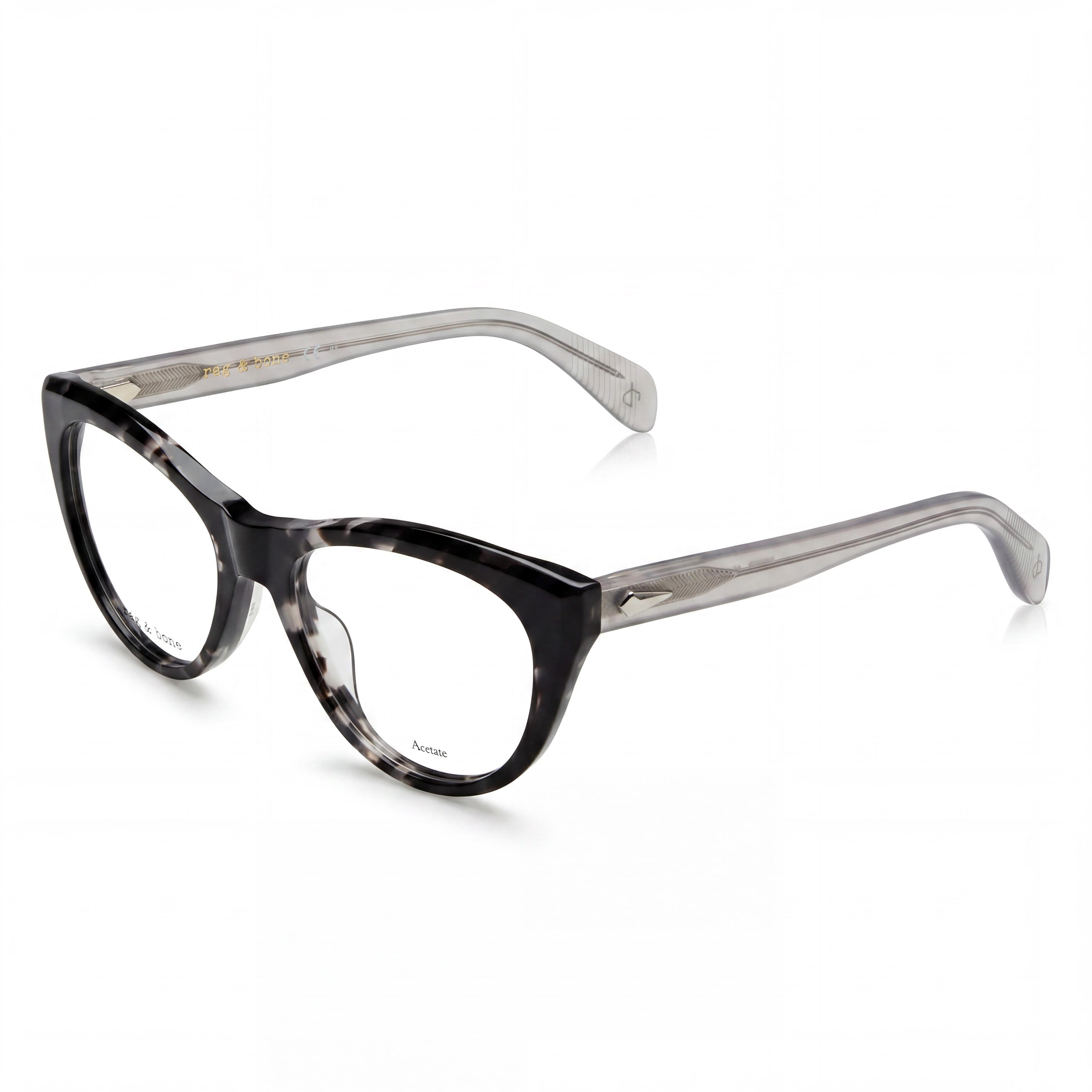 Gafas de sol de acetato modernas para mujer Rag & Bone con montura Habana Gris y lentes de policarbonato, ancho de lente de 51 mm, Photo 1