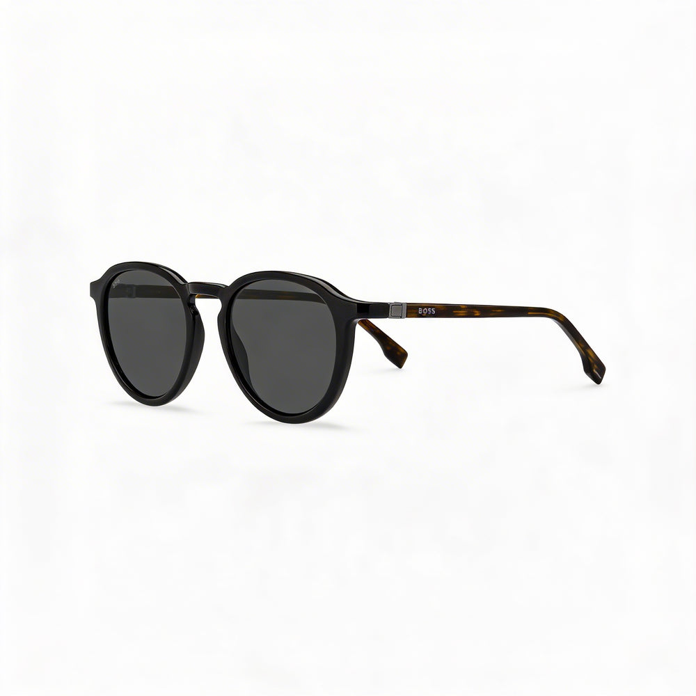 HUGO BOSS Men's BOSS 1491/S Black Havana Grey Non-Polarized Polyamide 100% UV Protection Sunglasses 51-21-145
