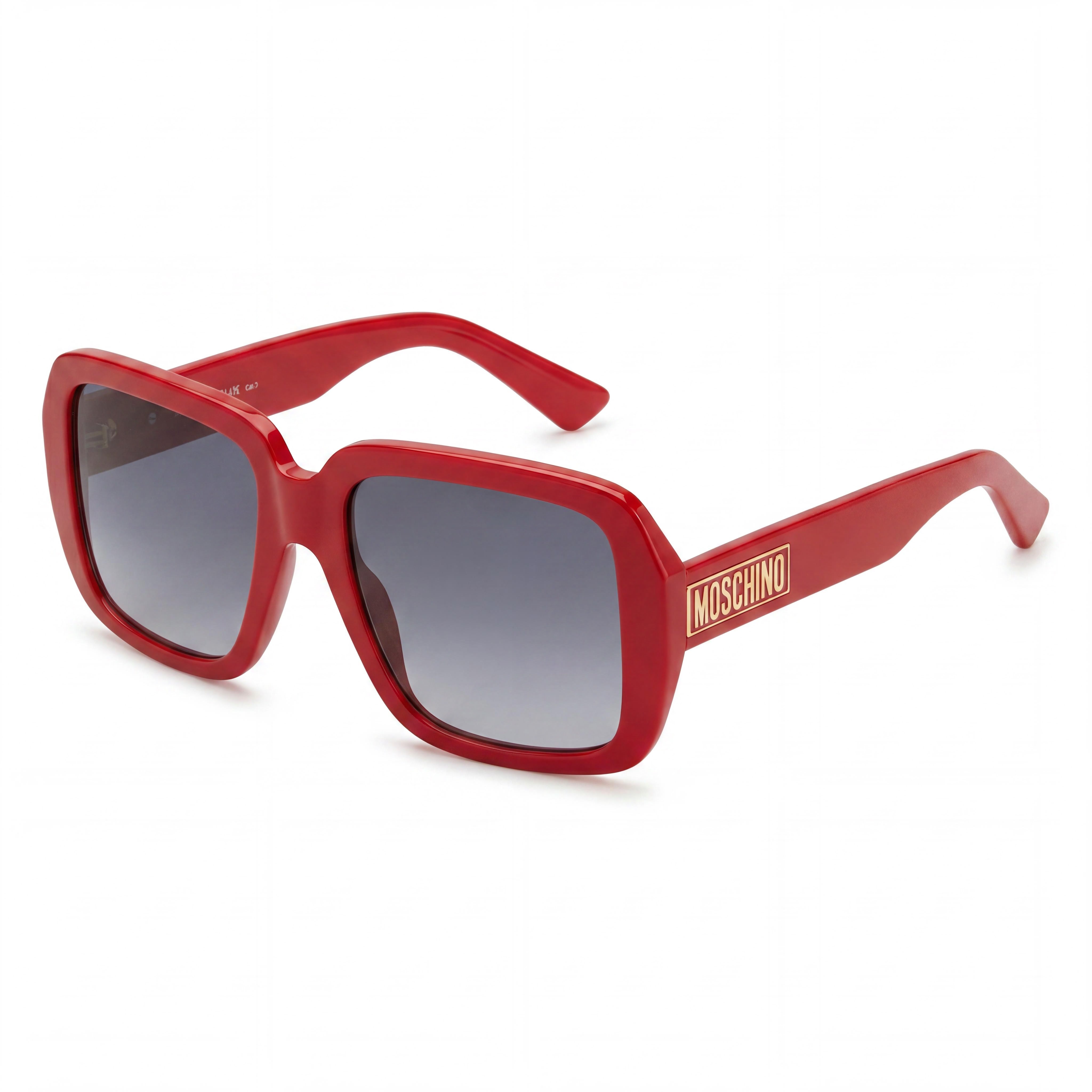 Gafas de sol Moschino estilo clásico para mujer, rojas, con lentes no polarizadas, puente de 19 mm y patillas de 145 mm, Photo 1