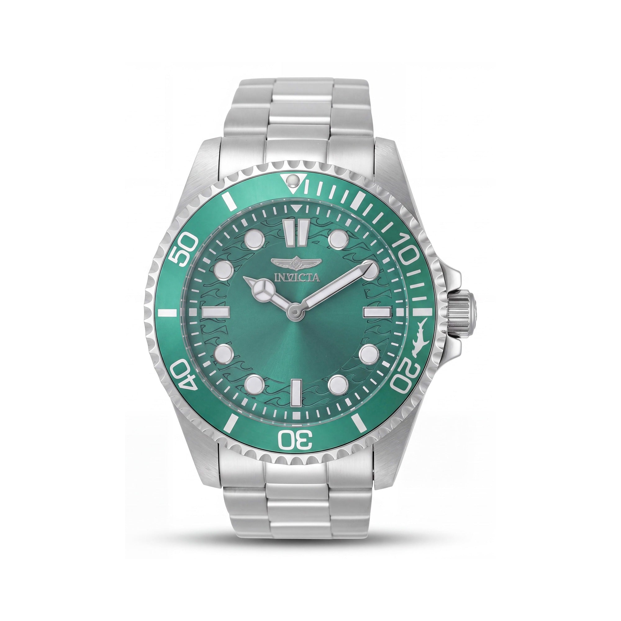 Invicta Pro Diver 49695 Reloj de cuarzo para hombre con caja de acero inoxidable, dial verde y brazalete de 43 mm, Photo 1