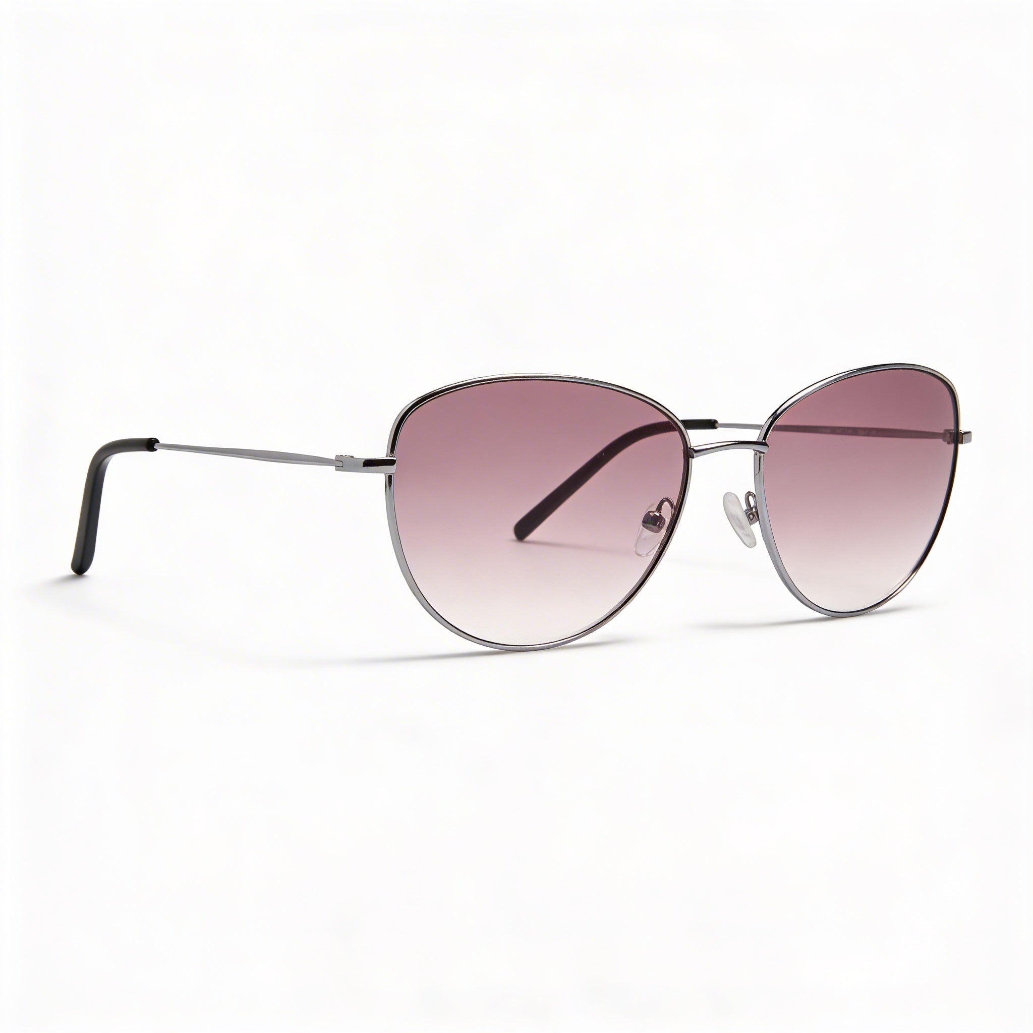DKNY Women's Plum Metal Frame Sunglasses with Purple Gradient Lenses, 100% UV Protection, 56mm Lens Width, Photo 1