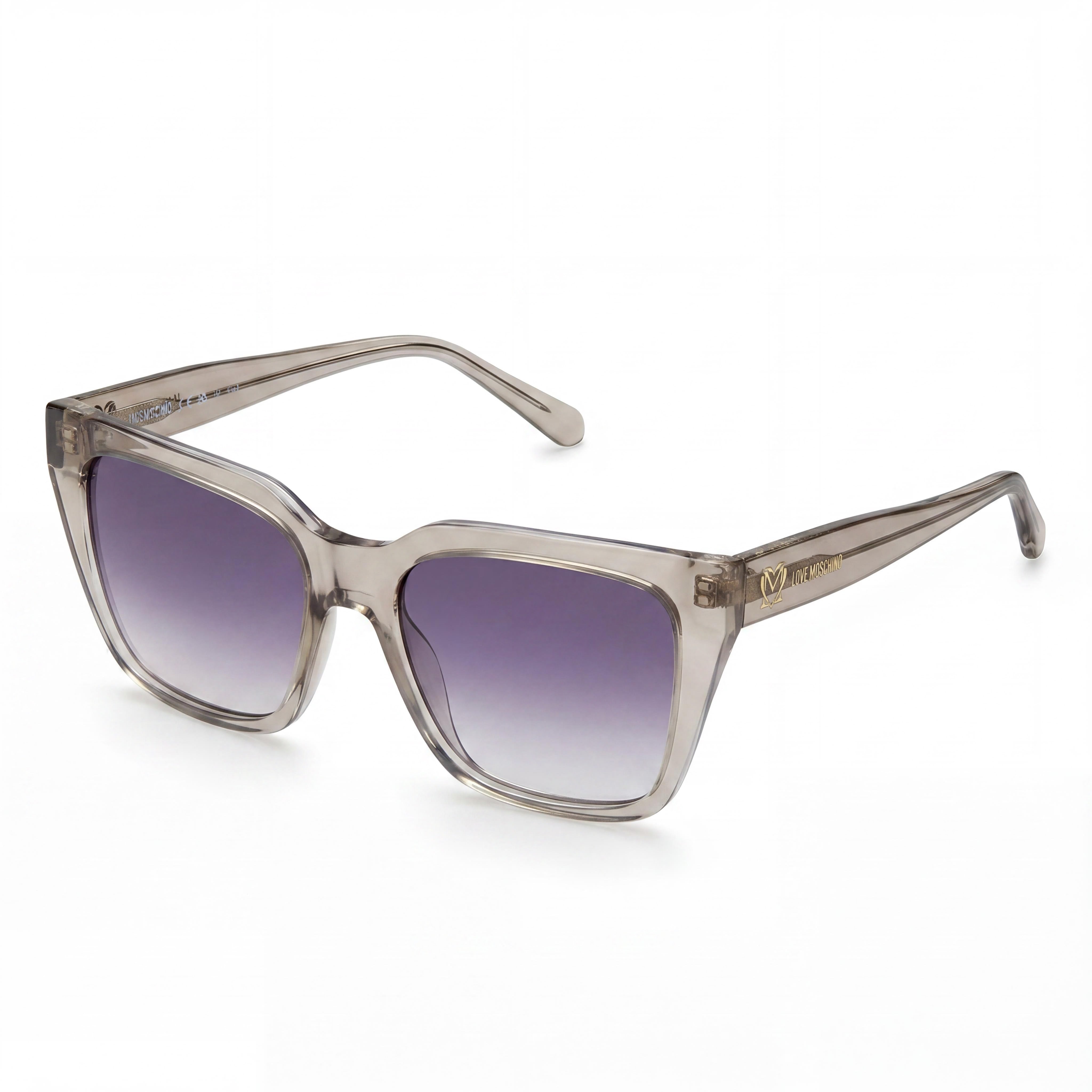Love Moschino Gafas de Sol Clásicas con Protección UV para Mujer, Montura de Propionato de Celulosa Violeta Beige, Lentes Fucsia Gris, 52mm, Photo 1
