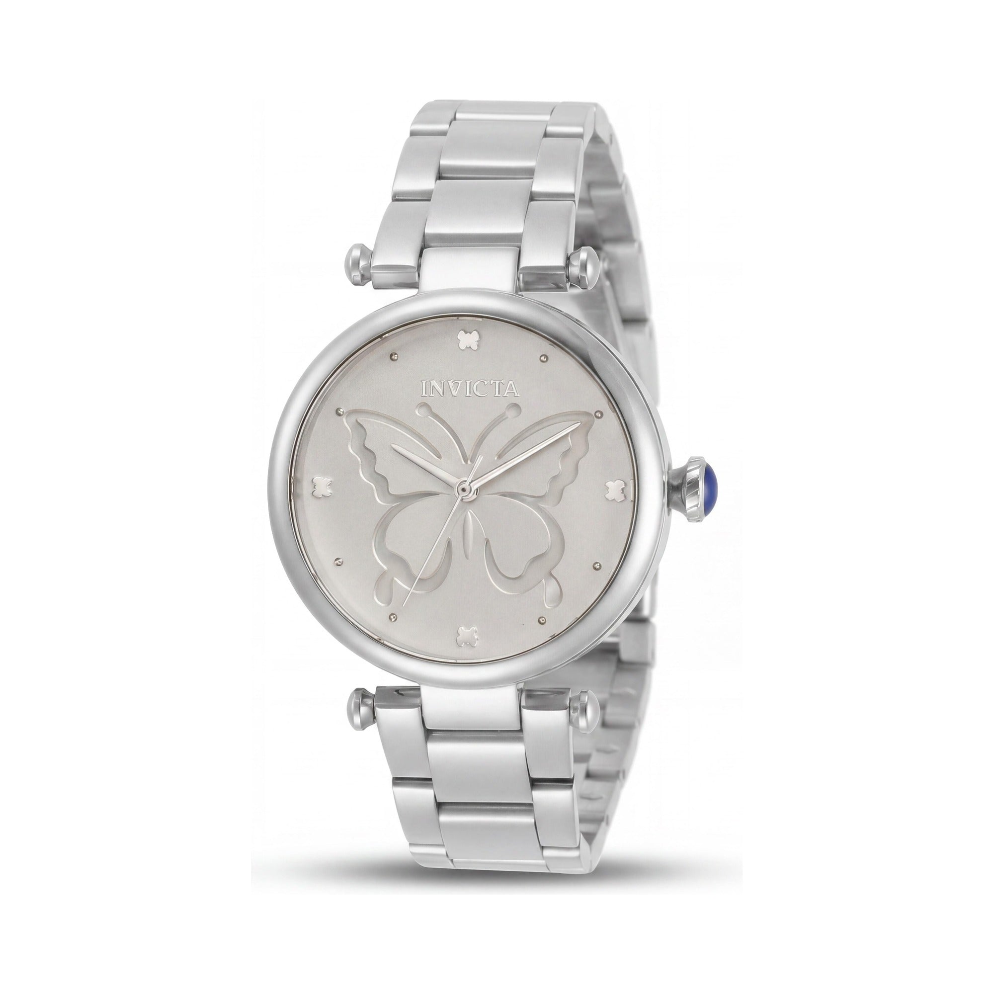Reloj de cuarzo Invicta Wildflower 33232 para mujer con esfera plateada y pulsera de acero inoxidable, caja de 36 mm, Photo 1