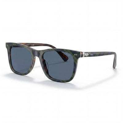 POLO RALPH LAUREN Ph4220u Universal Fit Women's Shiny Tartan Blue/Green Plastic 100% UV Protection Sunglasses 55mm