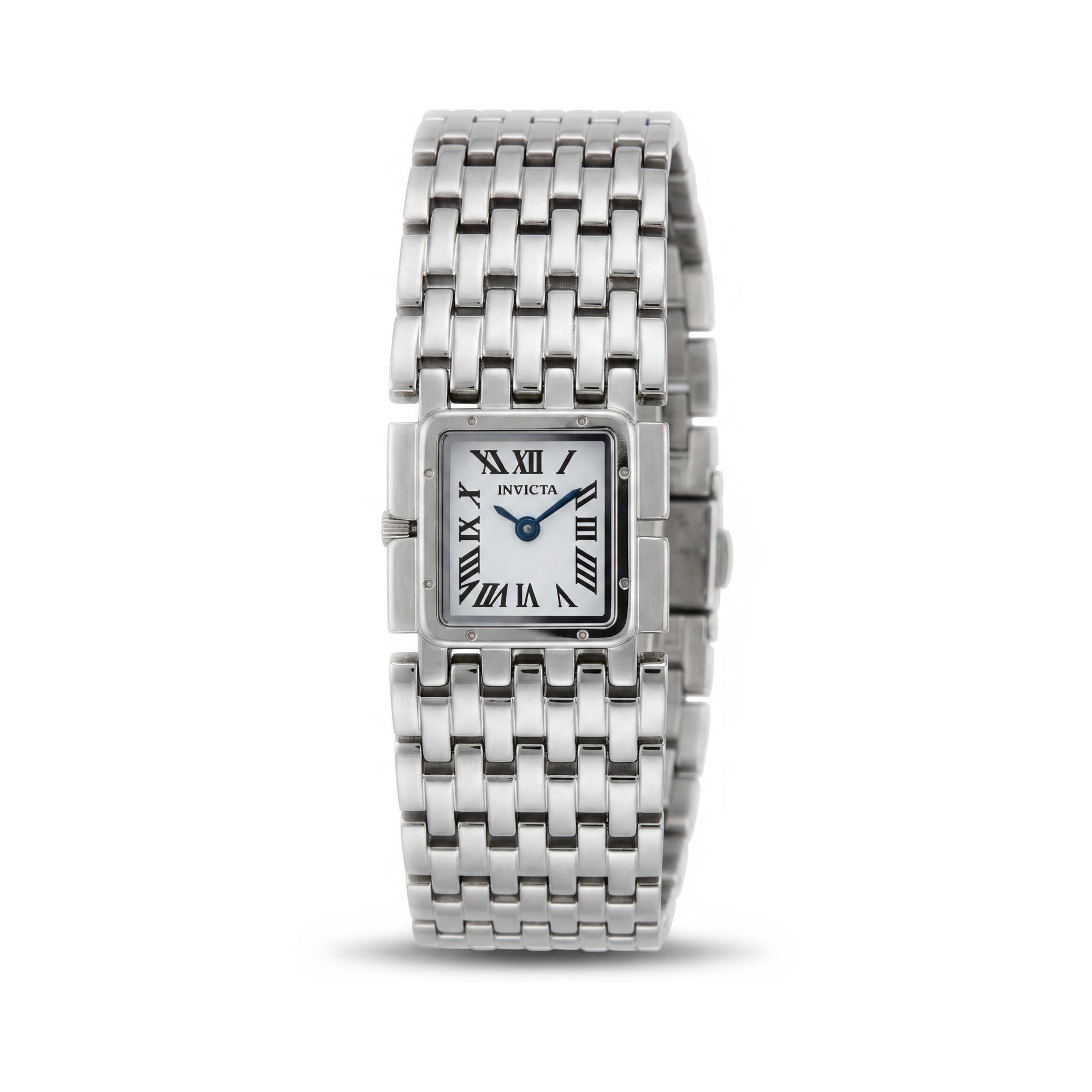 Reloj de cuarzo electrónico preciso MAYAMAR unisex de 21 mm, acero inoxidable plateado, esfera blanca, resistente al agua, 3 barras, Photo 1