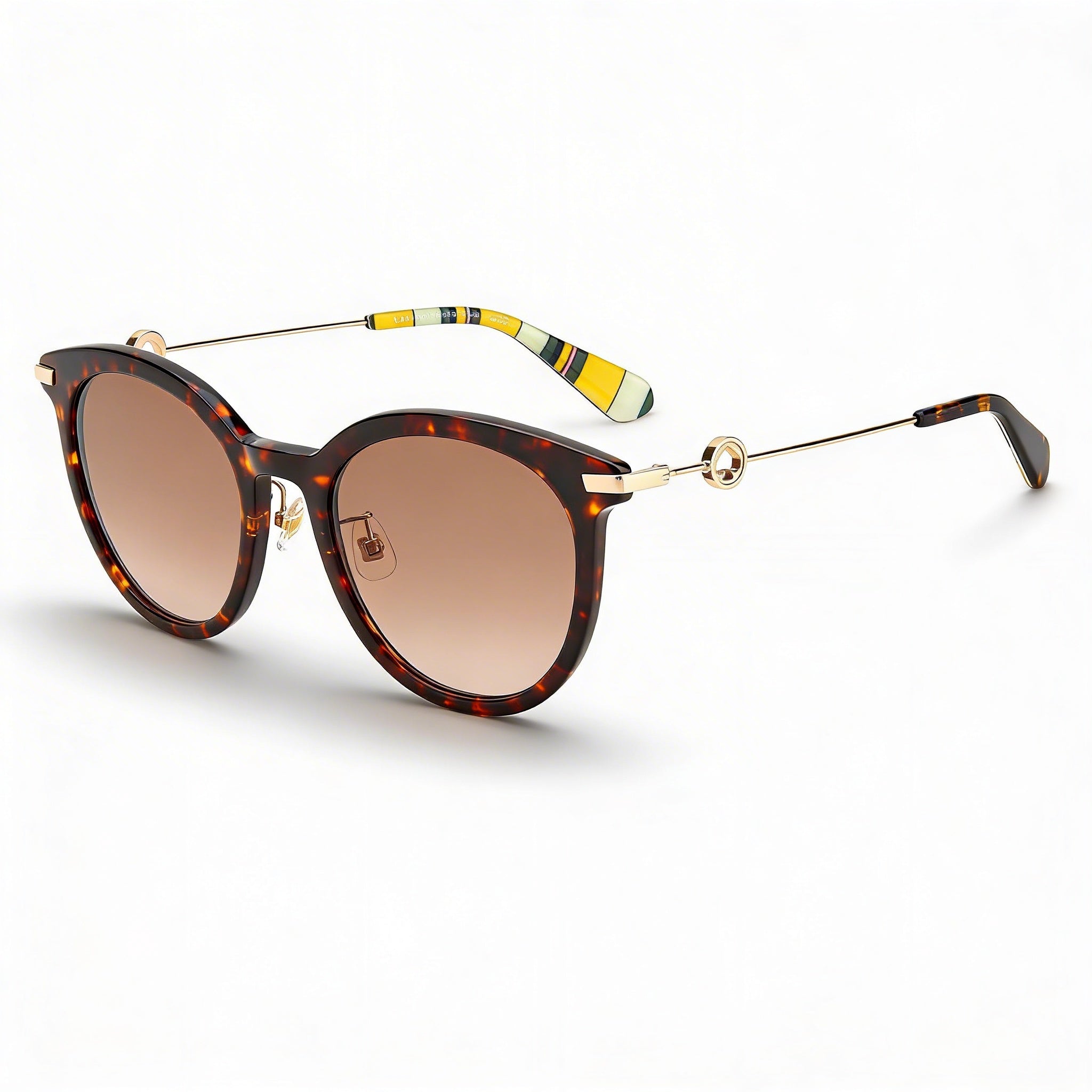 Gafas de sol Kate Spade New York Keesey/G/S Panthos de acetato con protección UV para mujer, color Habana, marrón degradado, 53 mm, Photo 1