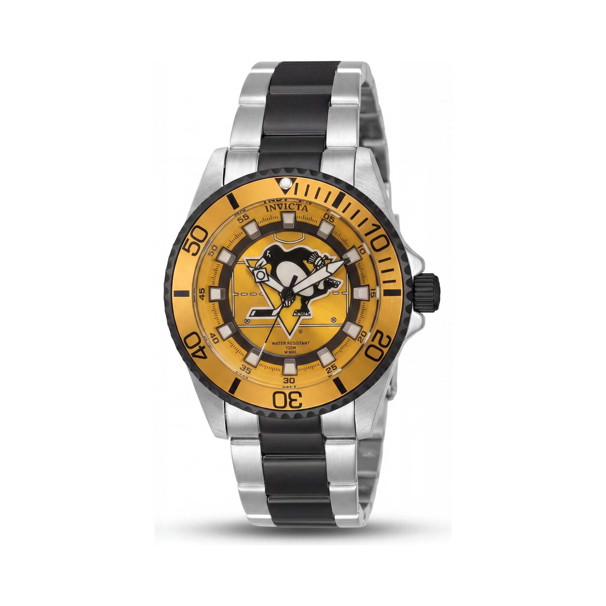 Reloj Invicta IN-42208-AMZUK para mujer, resistente al agua, de acero inoxidable plateado con esfera amarilla de 38 mm., Photo 1