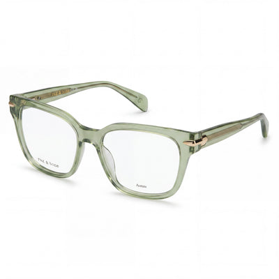 Rag & Bone Casual. Women's Green Acetate Eyeglasses with 55mm Lens Width, 17mm Bridge Width, 140mm Temple Length