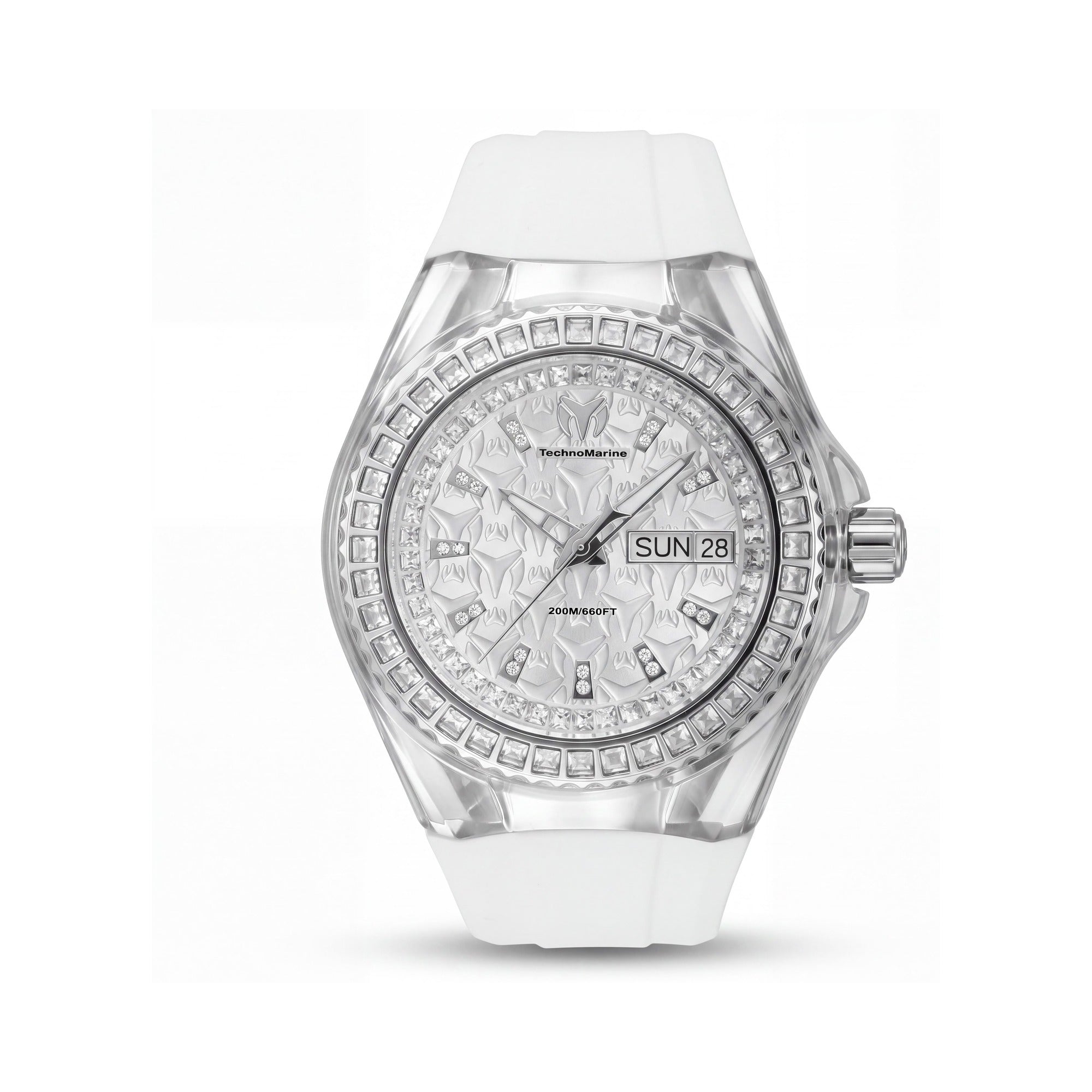 Reloj Technomarine Cruise para Mujer, de Acero Inoxidable Tono Plateado, Silicona Blanca, 40 mm, Resistente al Agua 200 m, Photo 1