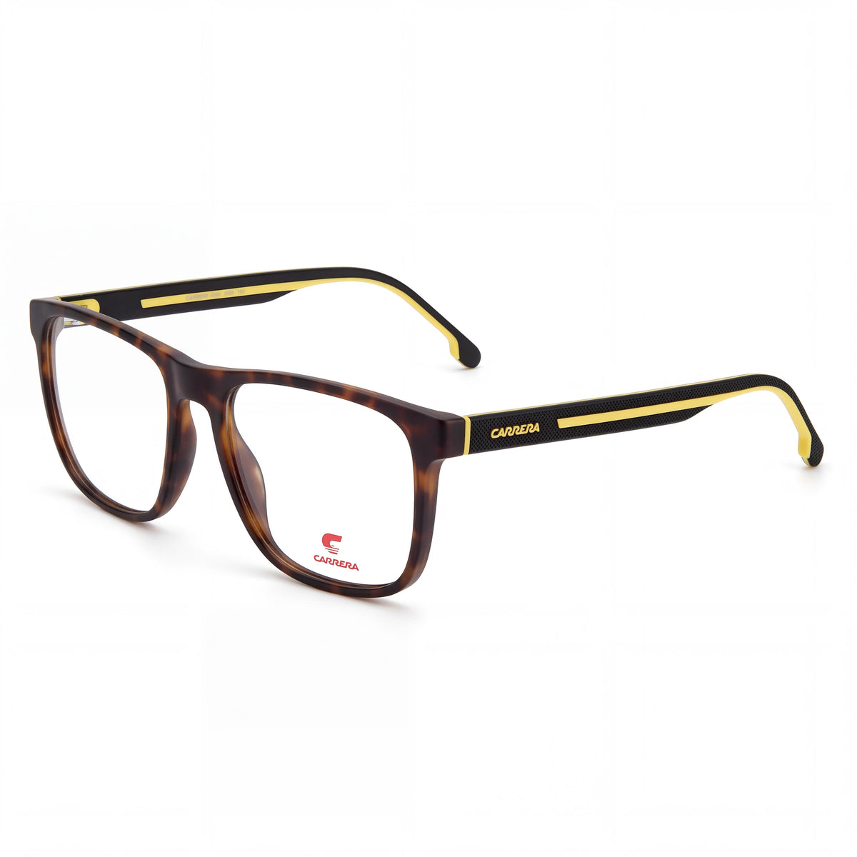 Carrera Men's Rectangular Optical Frames with Polarized Lenses, Polyamide Frame, Matte Havana, 55mm, Photo 1