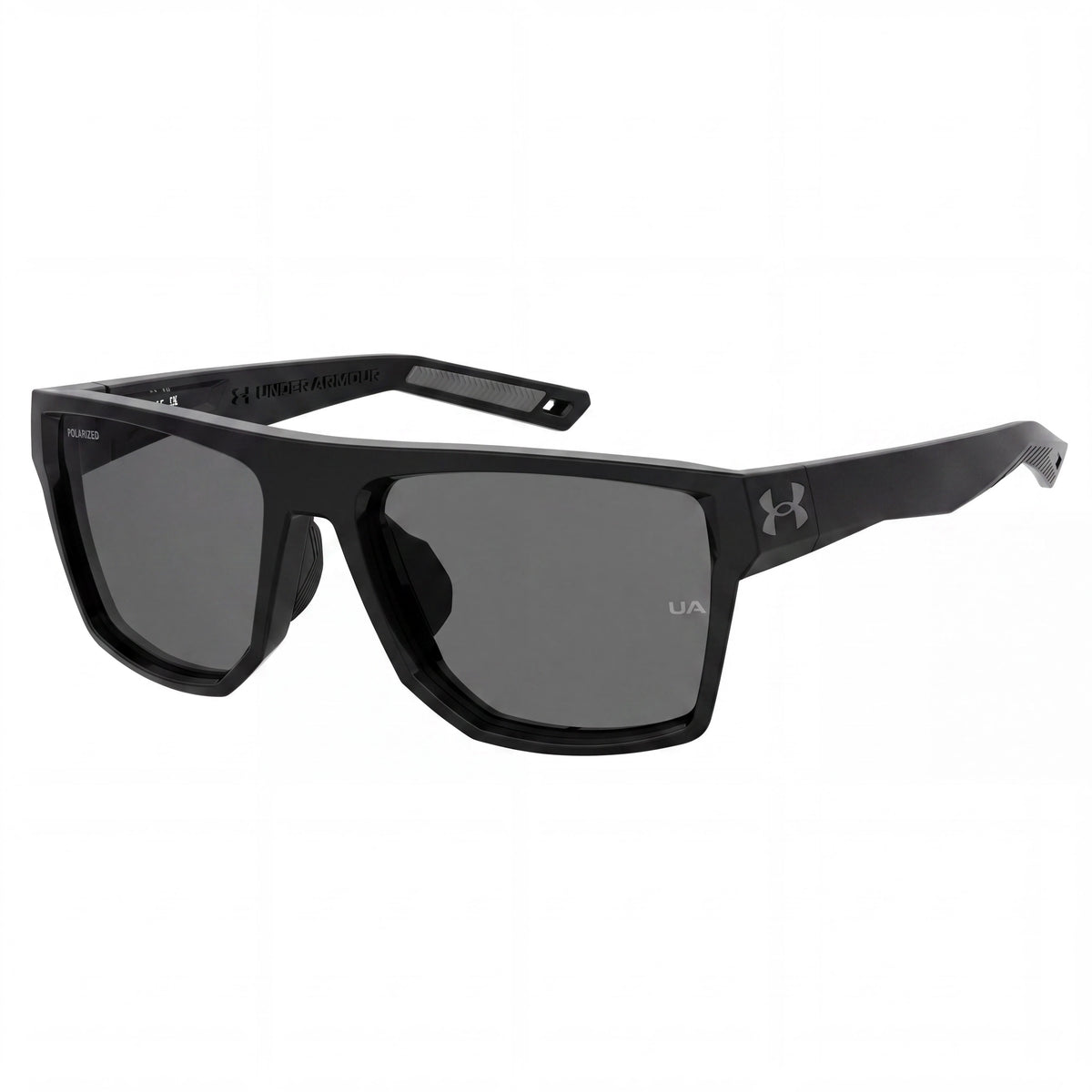 Gafas de sol rectangulares para hombre Under Armour Ua Launch 2/G de poliamida caqui con lentes de espejo doradas con protección UV de 57 mm, Photo 1