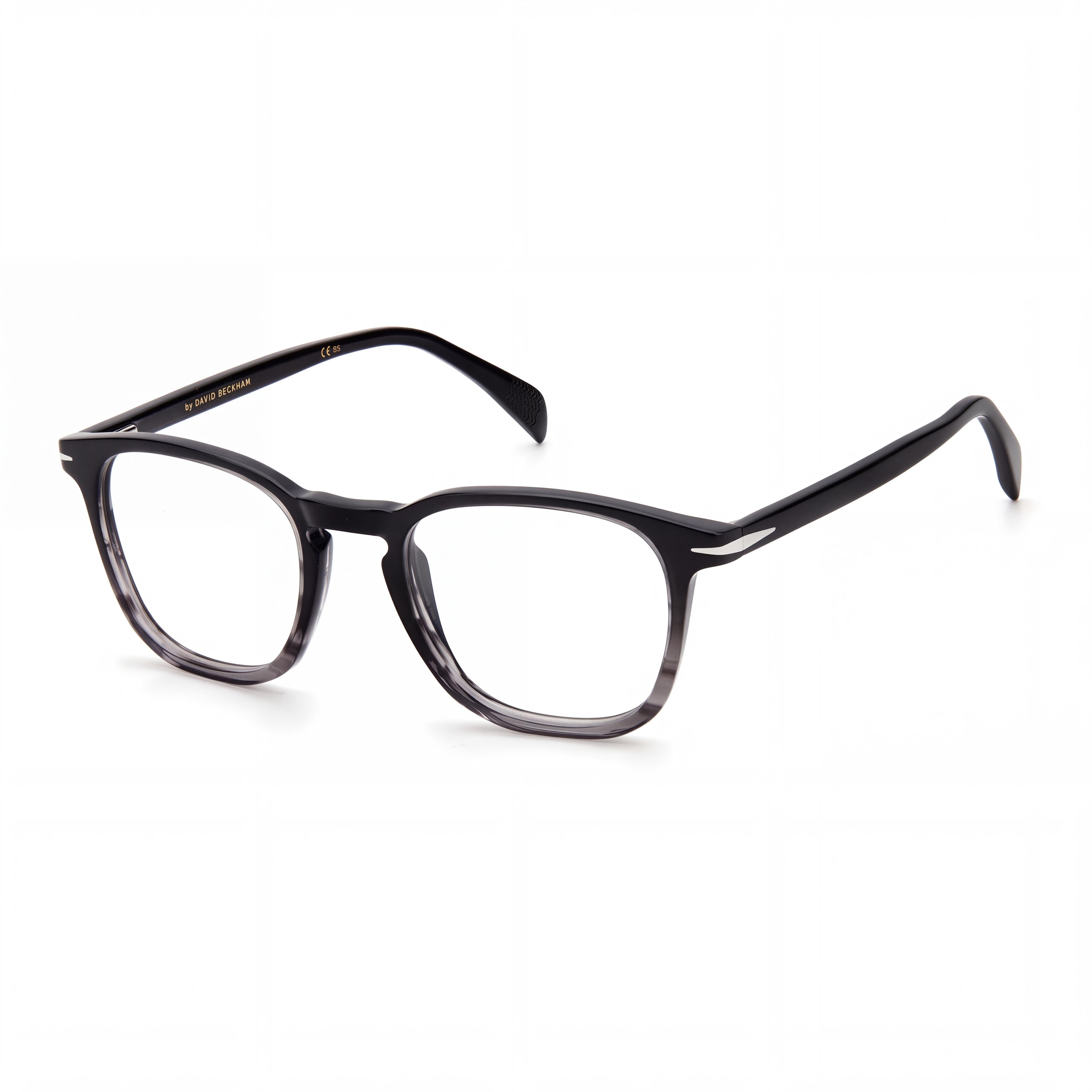 David Beckham Db 1050 Unisex Plastic Black Greyhorn 49mm Eyeglasses, Photo 1