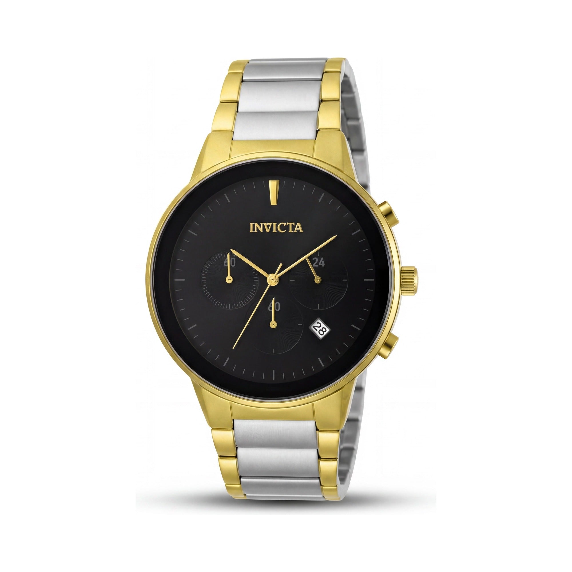 Invicta Specialty 29478 Reloj de cuarzo cronógrafo GMT de acero inoxidable de dos tonos en tono dorado para hombre de 43 mm, Photo 1