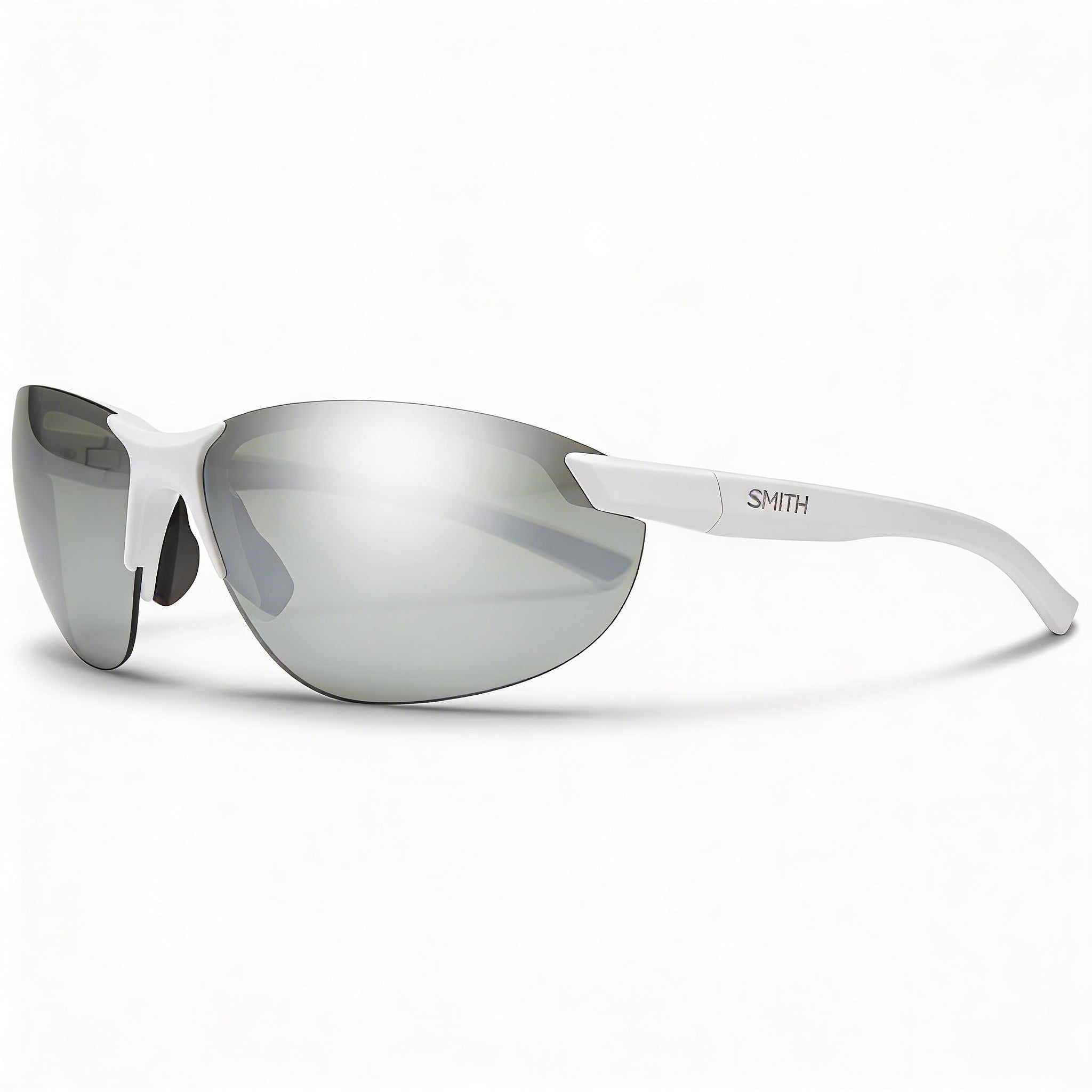SMITH Parallel 2 Carbonic Polarized Sunglasses, Matte White Polyamide, Platinum Mirror Lenses, Unisex 71mm UV Protected, Photo 1