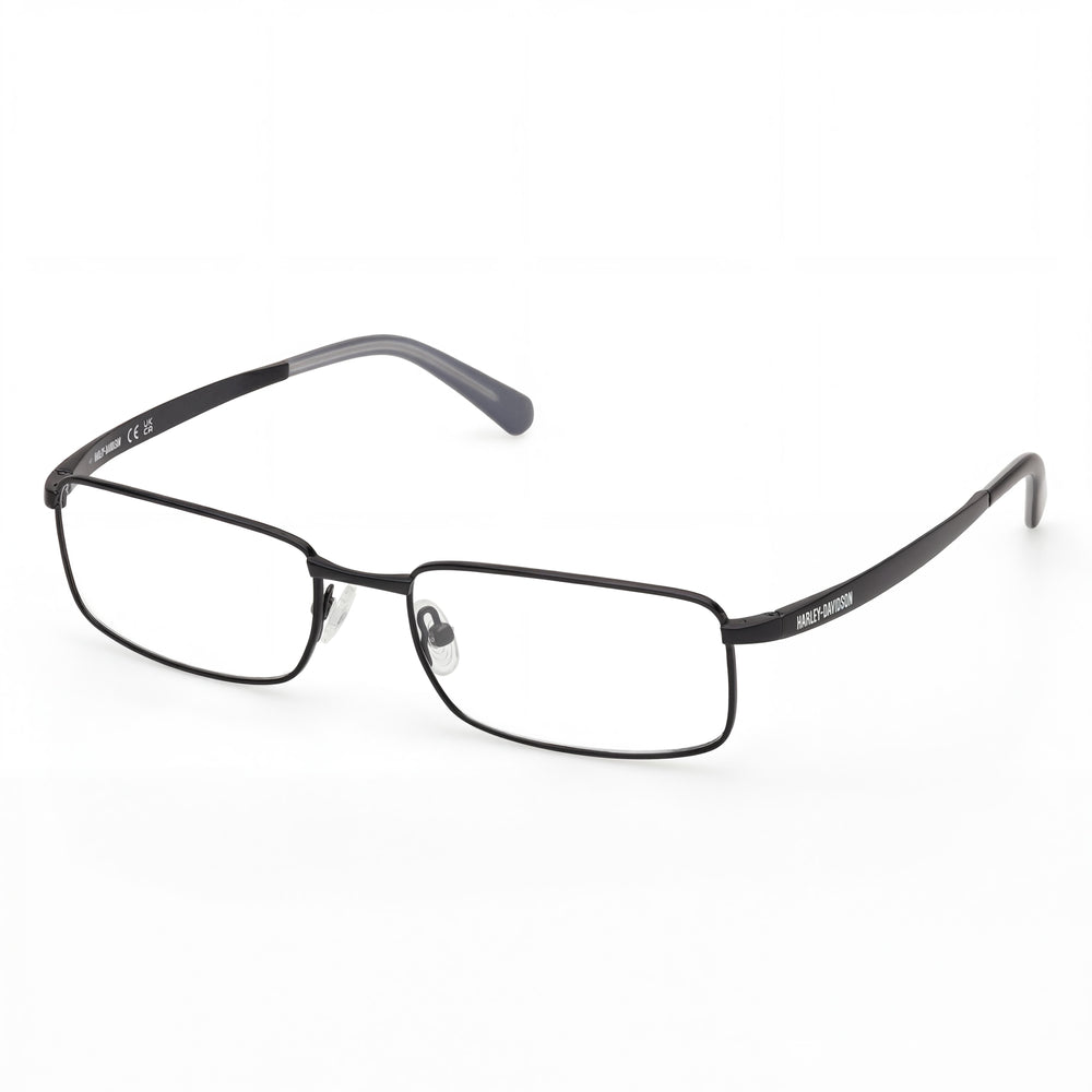 Gafas Harley-Davidson casuales unisex de metal con montura azul mate y lentes de policarbonato azules 57-18-145