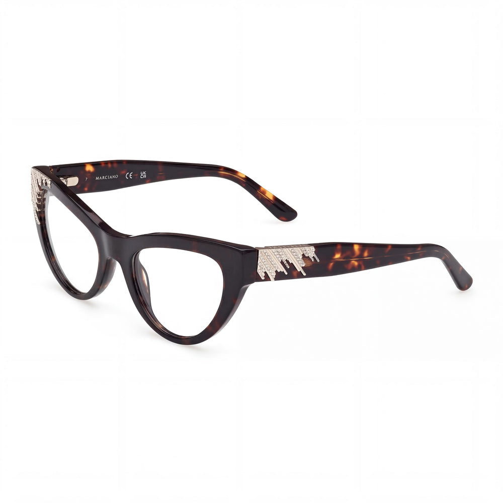 Guess by Marciano Gm50036 Men's Dark Havana Plastic Frame Lenses Eyewear, 52mm Lens Width