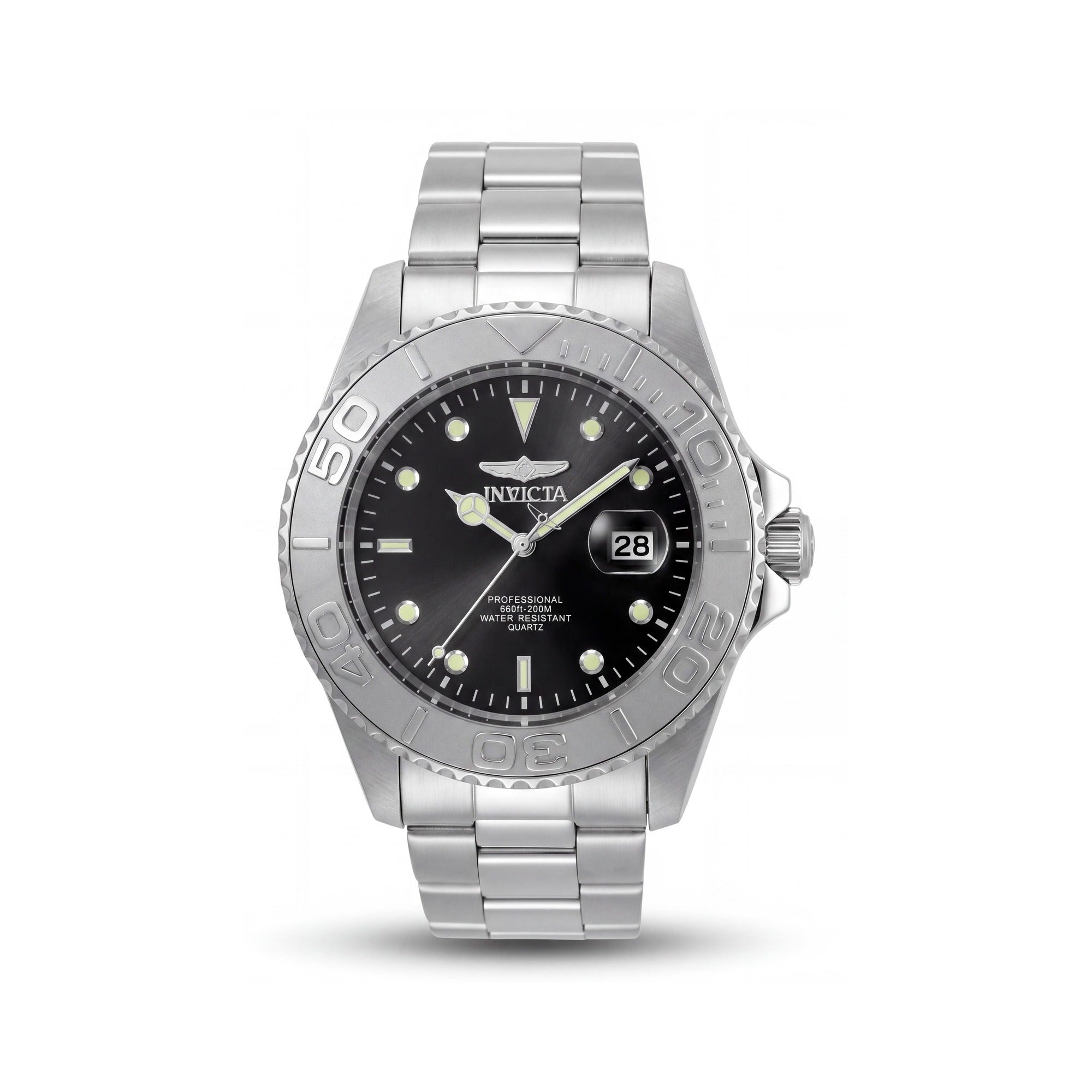 Invicta Men's 29944 Quartz Watch 43mm Black Dial Silver-Tone Stainless Steel, Photo 1